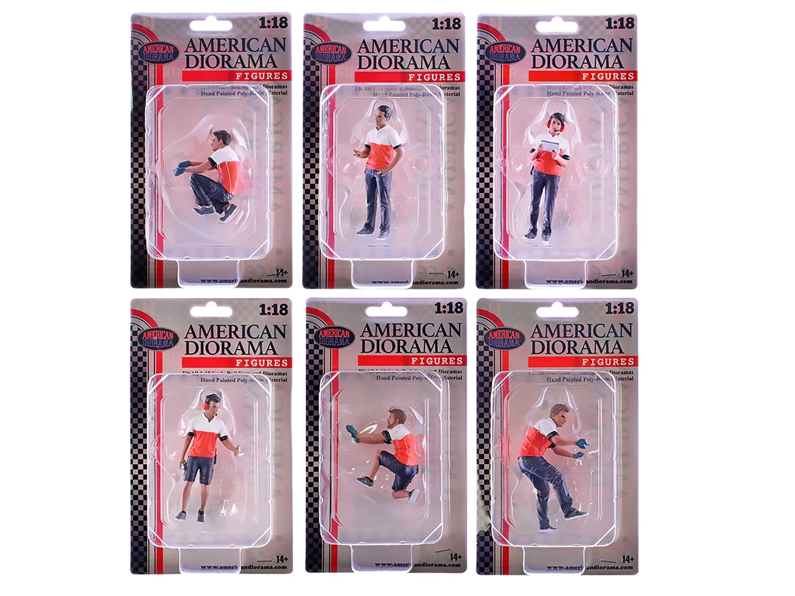 "Race Crew" 6 piece Figure Set for 1/18 scale models by American Diorama - Image 3