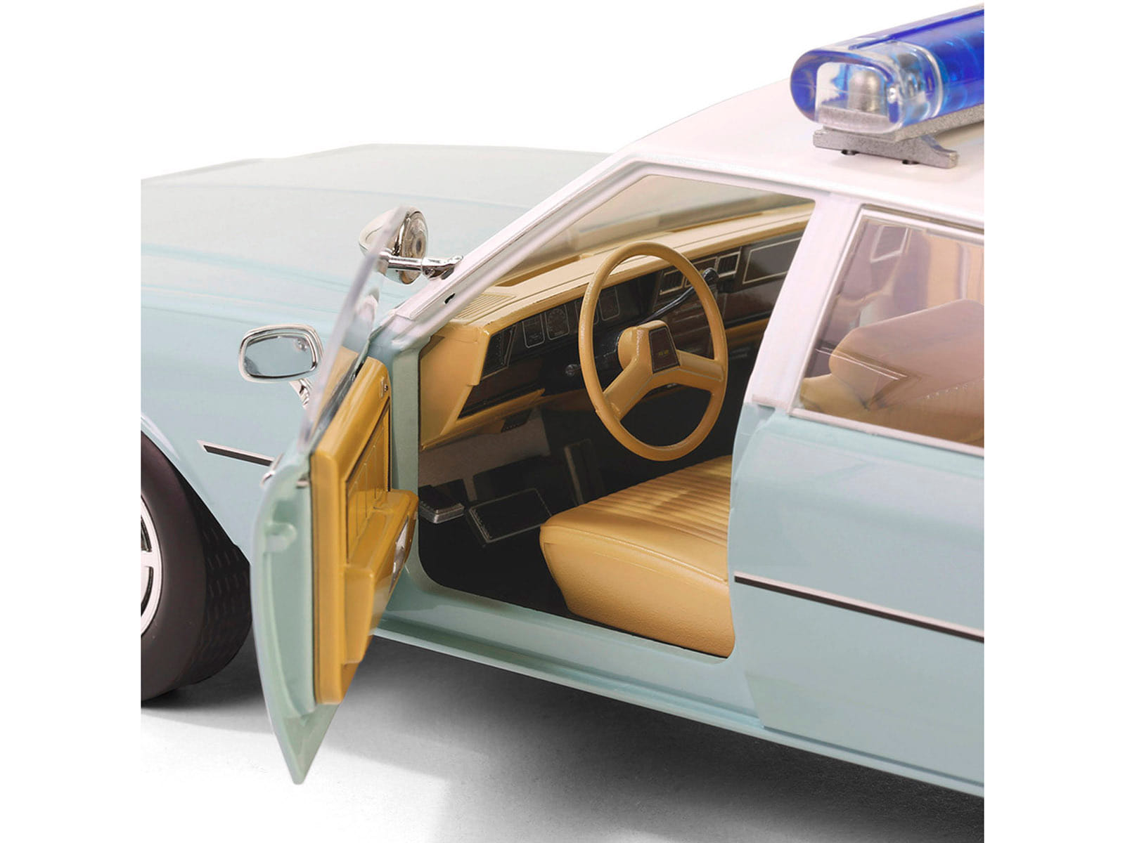1987 Chevrolet Caprice 9C1 "US Border Patrol" Light Green with White Top "Artisan Collection" 1/18 Diecast Model Car by Greenlight - Image 2