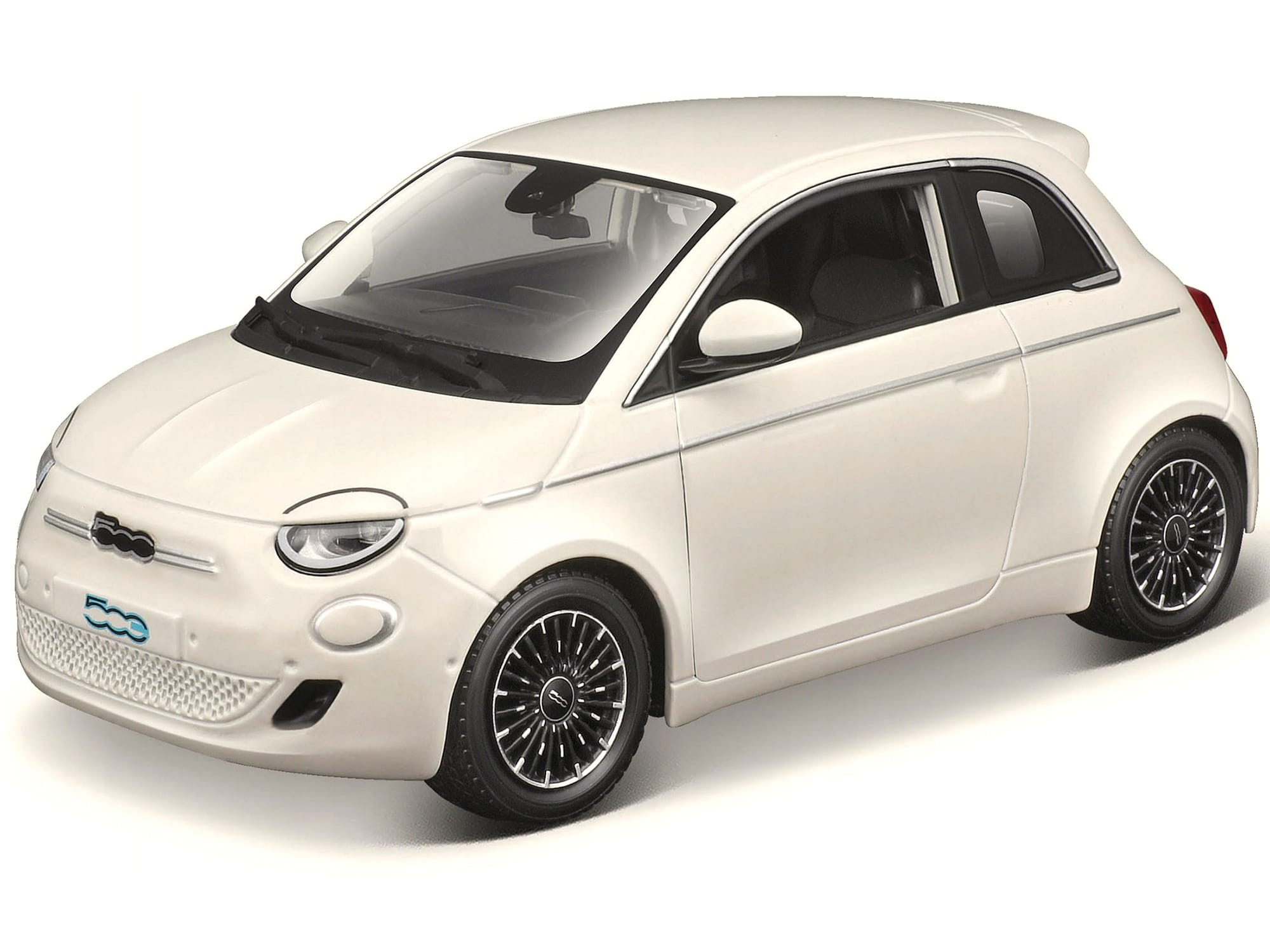 2023 Fiat 500e White 1/24 Diecast Model Car by Bburago - Image 2