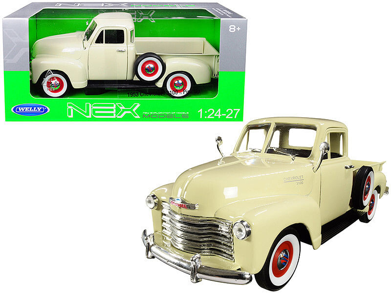 1953 Chevrolet 3100 Pickup Truck Cream 1/24-1/27 Diecast Model Car by Welly