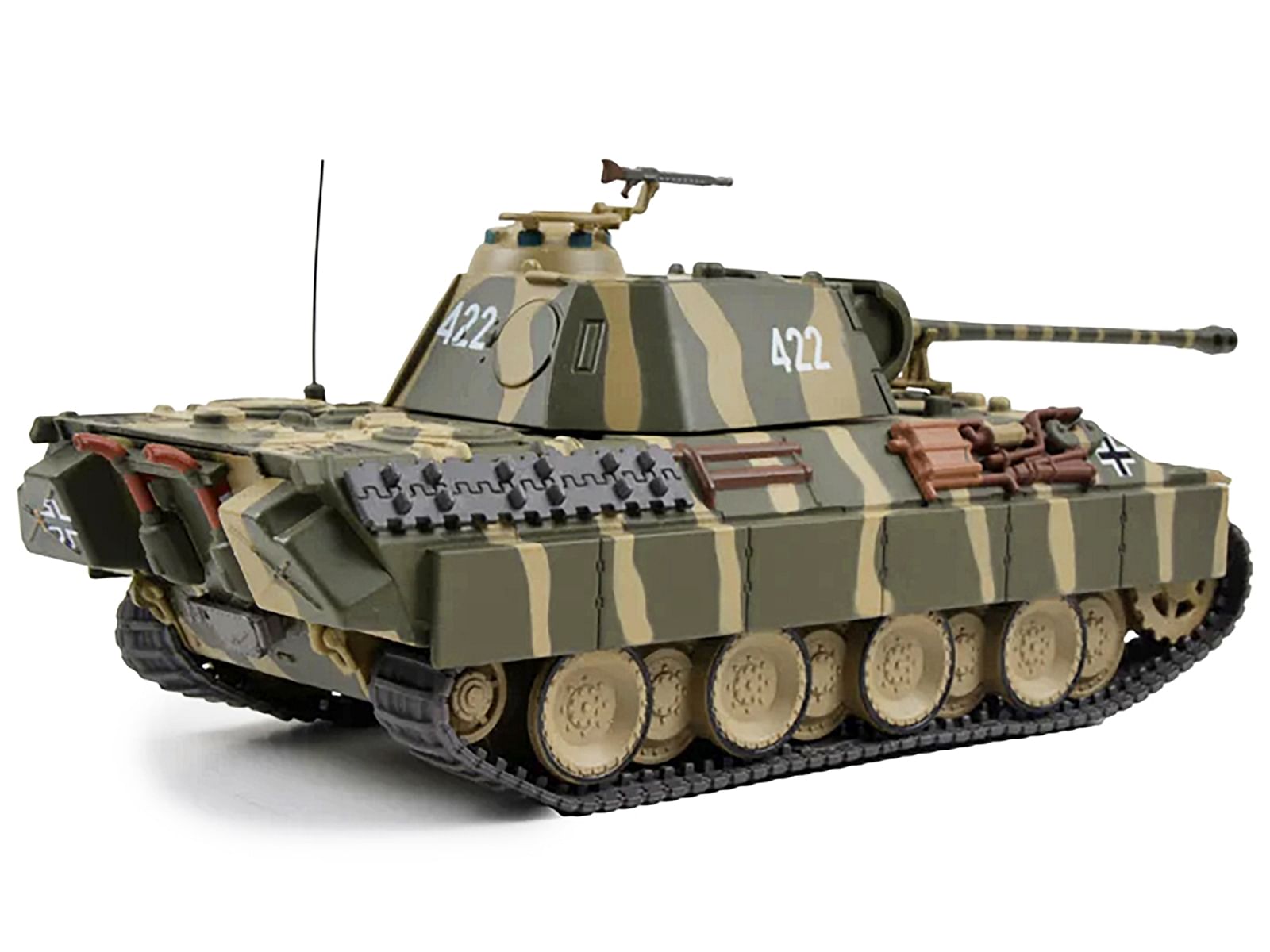 German Sd. Kfz. 171 PzKpfw V Panther Ausf. A Medium Tank with Side Armor Panels #422 “18.Panzer Division Poland October 1944” 1/43 Diecast Model by AFVs of WWII