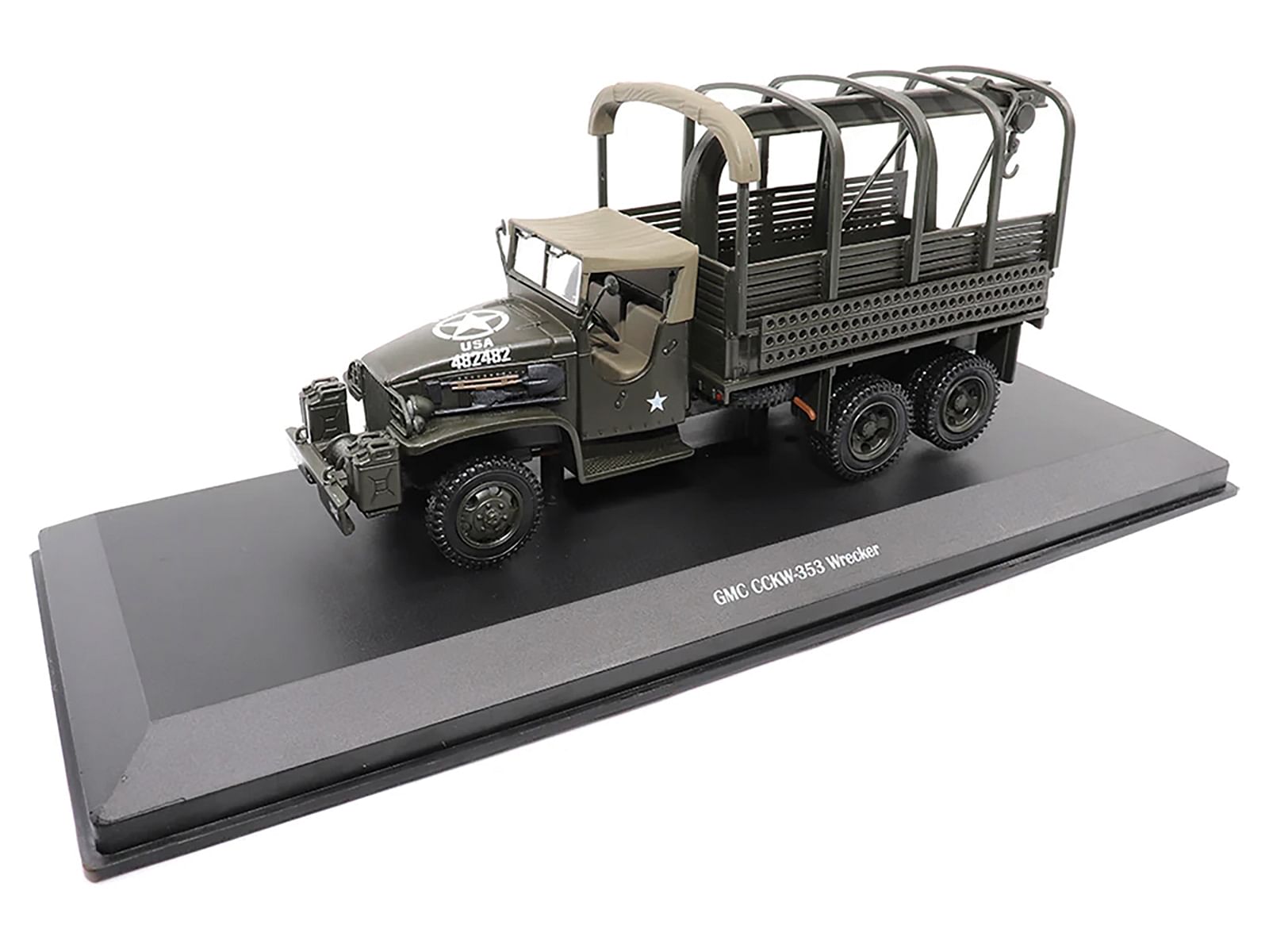 GMC CCKW353 Wrecker Tow Truck Olive Drab “United States Army” 1/43 Diecast Model by Militaria Die Cast