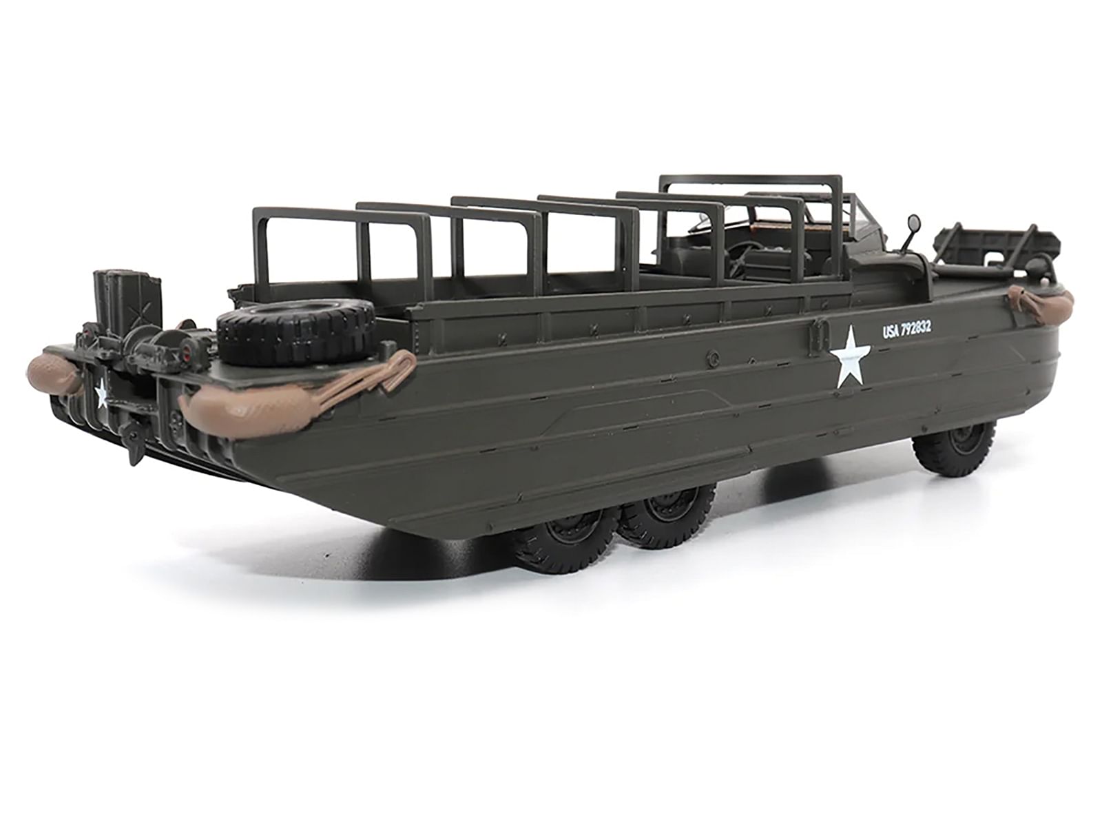 GMC DUKW Amphibious Vehicle Olive Drab “United States Army” 1/43 Diecast Model by Militaria Die Cast