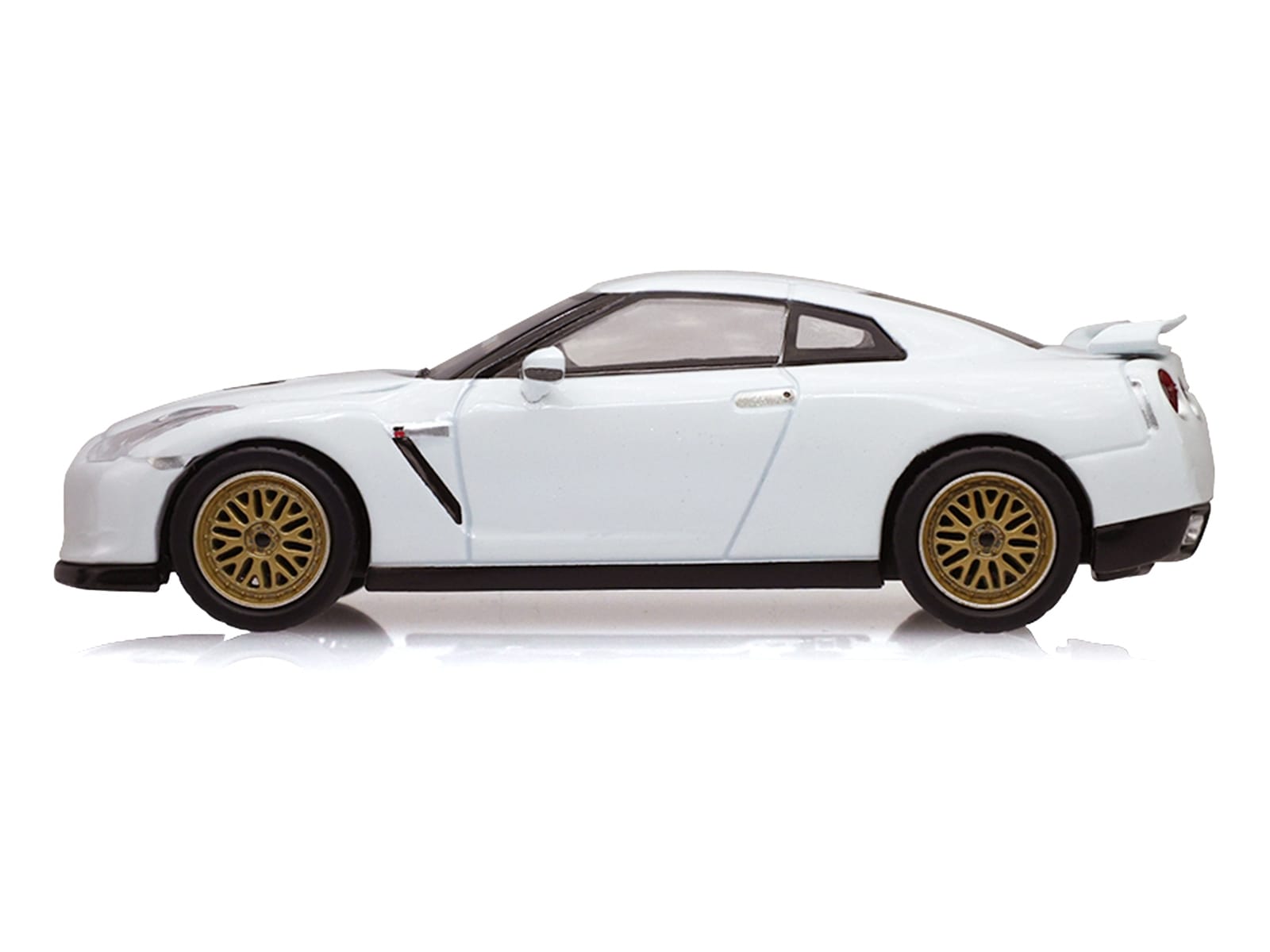 2007 Nissan GT-R (R35) Pearl White with Gold Wheels "Tokyo Torque" Series 10 1/64 Diecast Model Car by Greenlight - Image 2