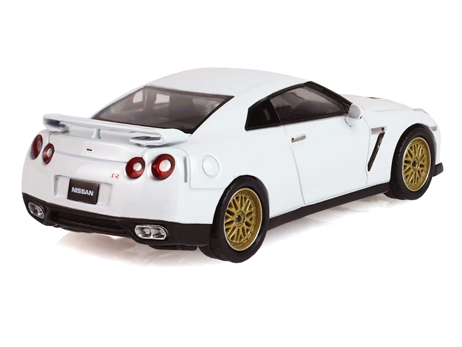 2007 Nissan GT-R (R35) Pearl White with Gold Wheels "Tokyo Torque" Series 10 1/64 Diecast Model Car by Greenlight - Image 3