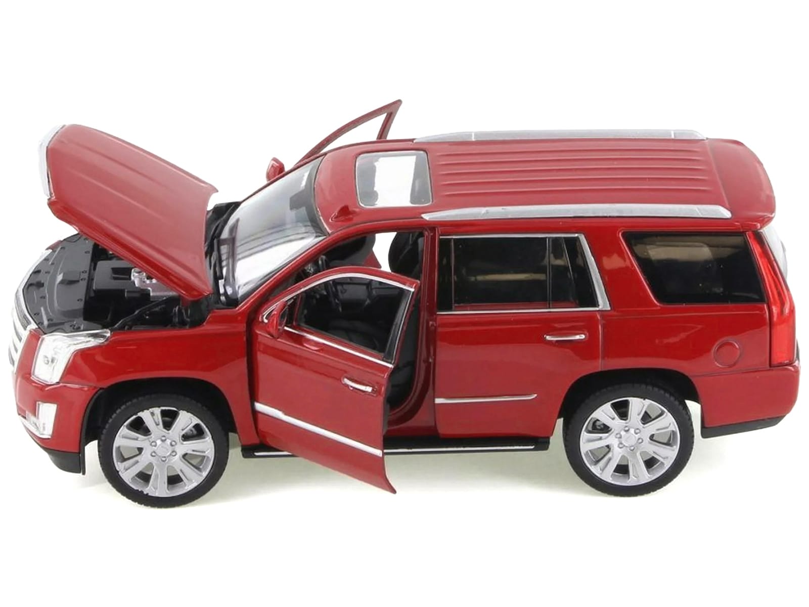 2017 Cadillac Escalade with Sunroof Red Metallic 1/24-1/27 Diecast Model Car by Welly - Image 2