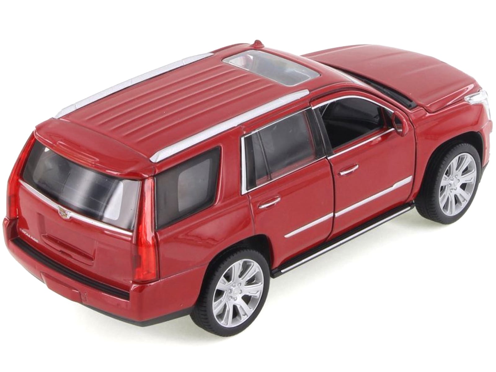 2017 Cadillac Escalade with Sunroof Red Metallic 1/24-1/27 Diecast Model Car by Welly - Image 3