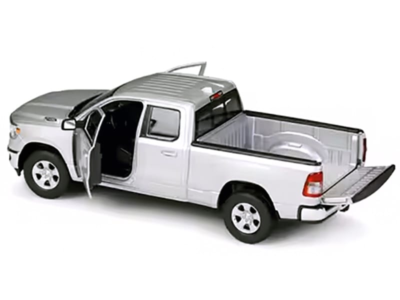 2019 RAM 1500 Pickup Truck Silver Metallic "NEX Models" Series 1/27 Diecast Model Car by Welly - Image 2