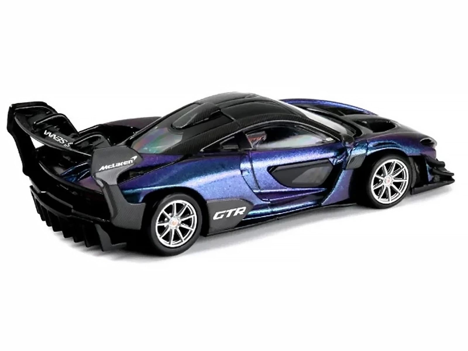 McLaren Senna GTR Midnight Purple Metallic with Black Top "HCFC 2025 Limited Edition" 1/64 Diecast Model Car by Trends Hobby - Image 3