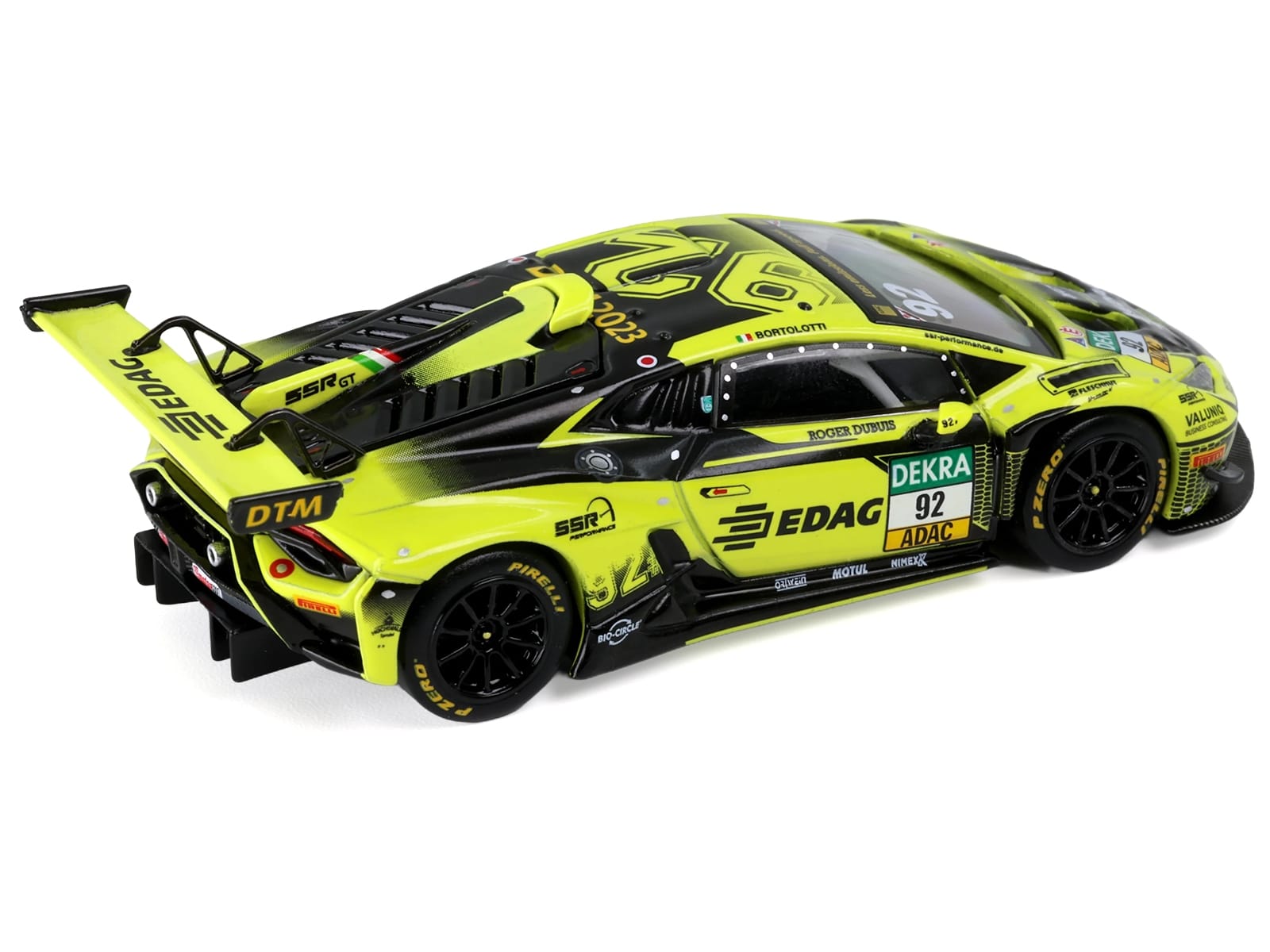 Lamborghini Huracan GT3 Evo 2 #92 Mirko Bortolotti "SSR Performance" "DTM" (2023) 1/64 Diecast Model Car by Trends Hobby - Image 4