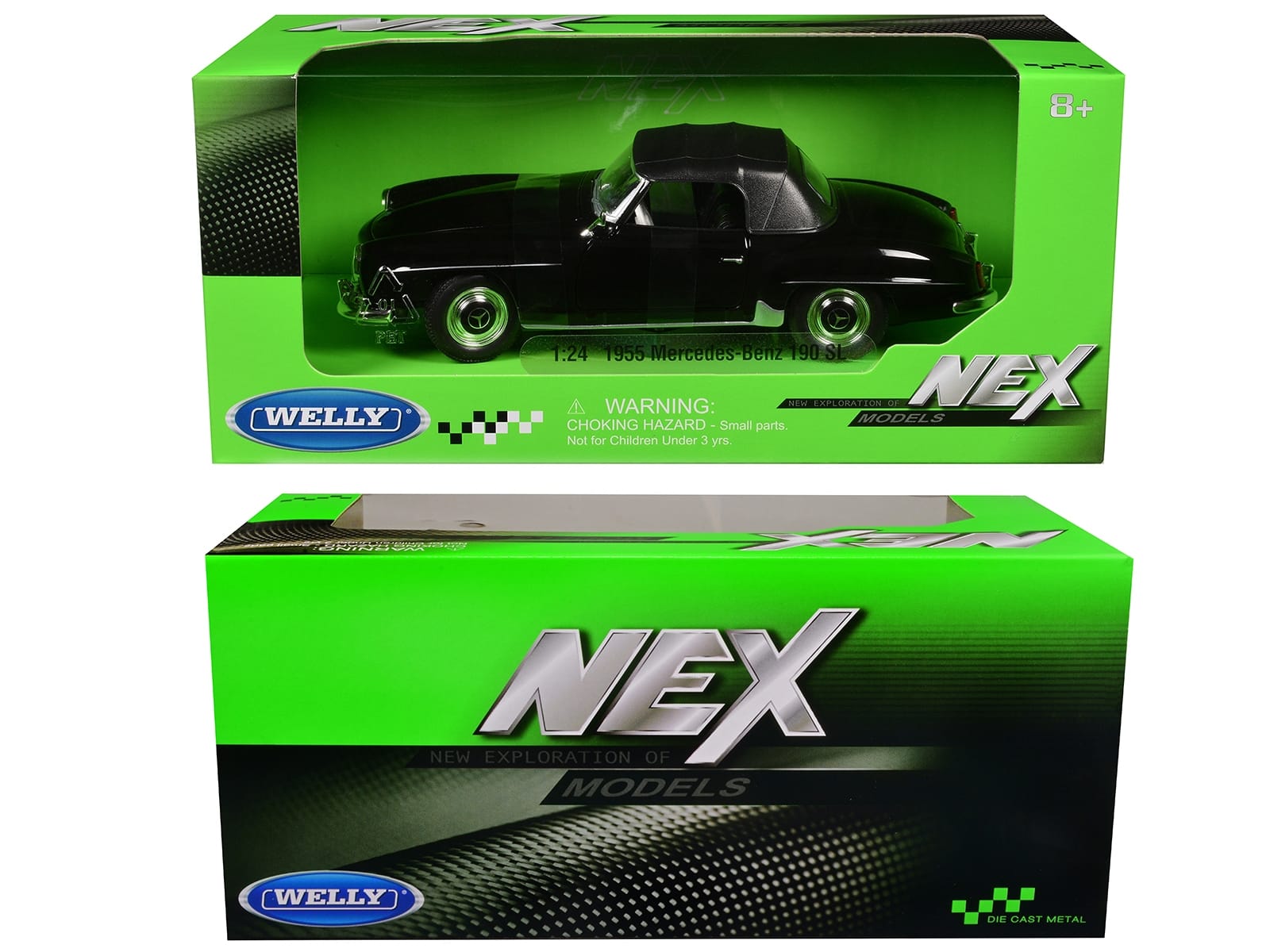 1963 Mercedes-Benz 600 Black "NEX Models" Series 1/24 Diecast Model Car by Welly - Image 3