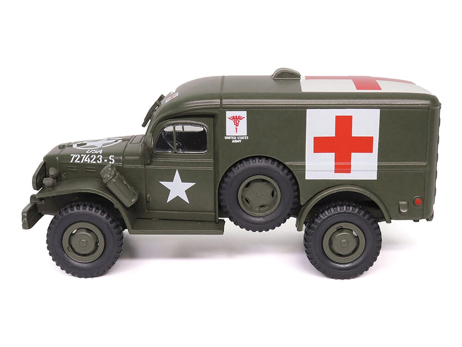 Dodge WC54 Ambulance Olive Drab "United States Army" 1/43 Diecast Model by Militaria Die Cast - Image 2