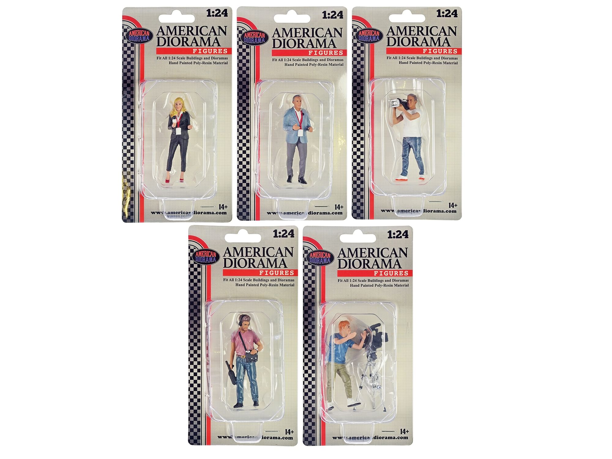 “On-Air” 6 piece Figures and Accessory Set for 1/24 Scale Models by American Diorama