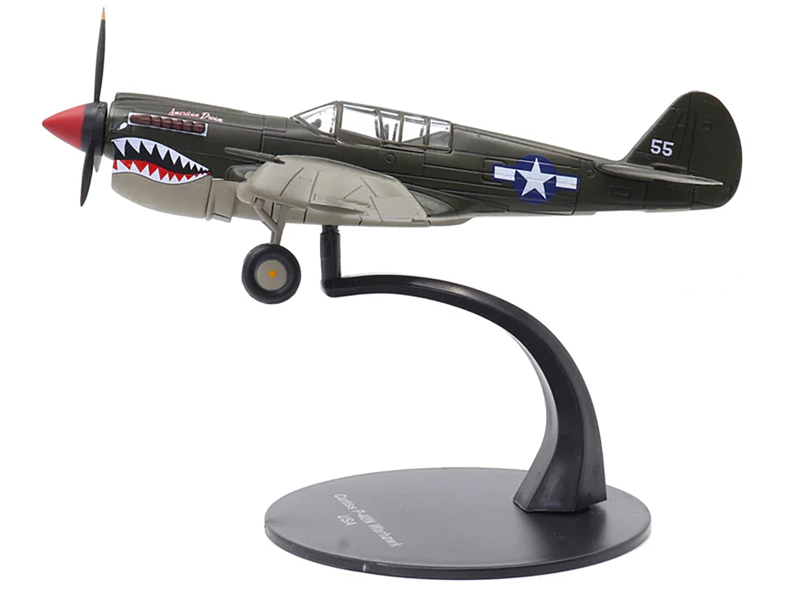 Curtiss P-40N Warhawk Fighter Aircraft "American Dream National Warplane Museum" United States Army Air Forces 1/72 Diecast Model by Militaria Die Cast - Image 4