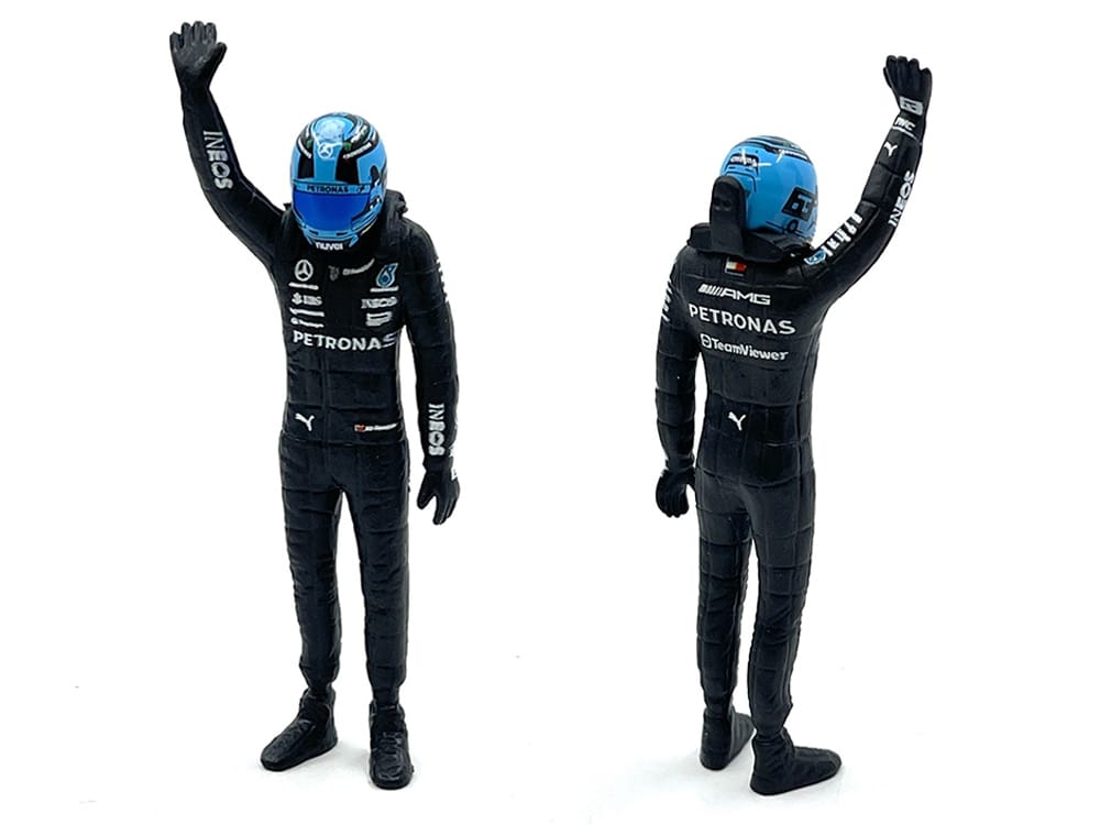 Mercedes-AMG W14 E Performance #63 George Russell "Petronas" Formula One F1 World Championship (2023) with Driver Figure 1/24 Diecast Model Car by Bburago - Image 2
