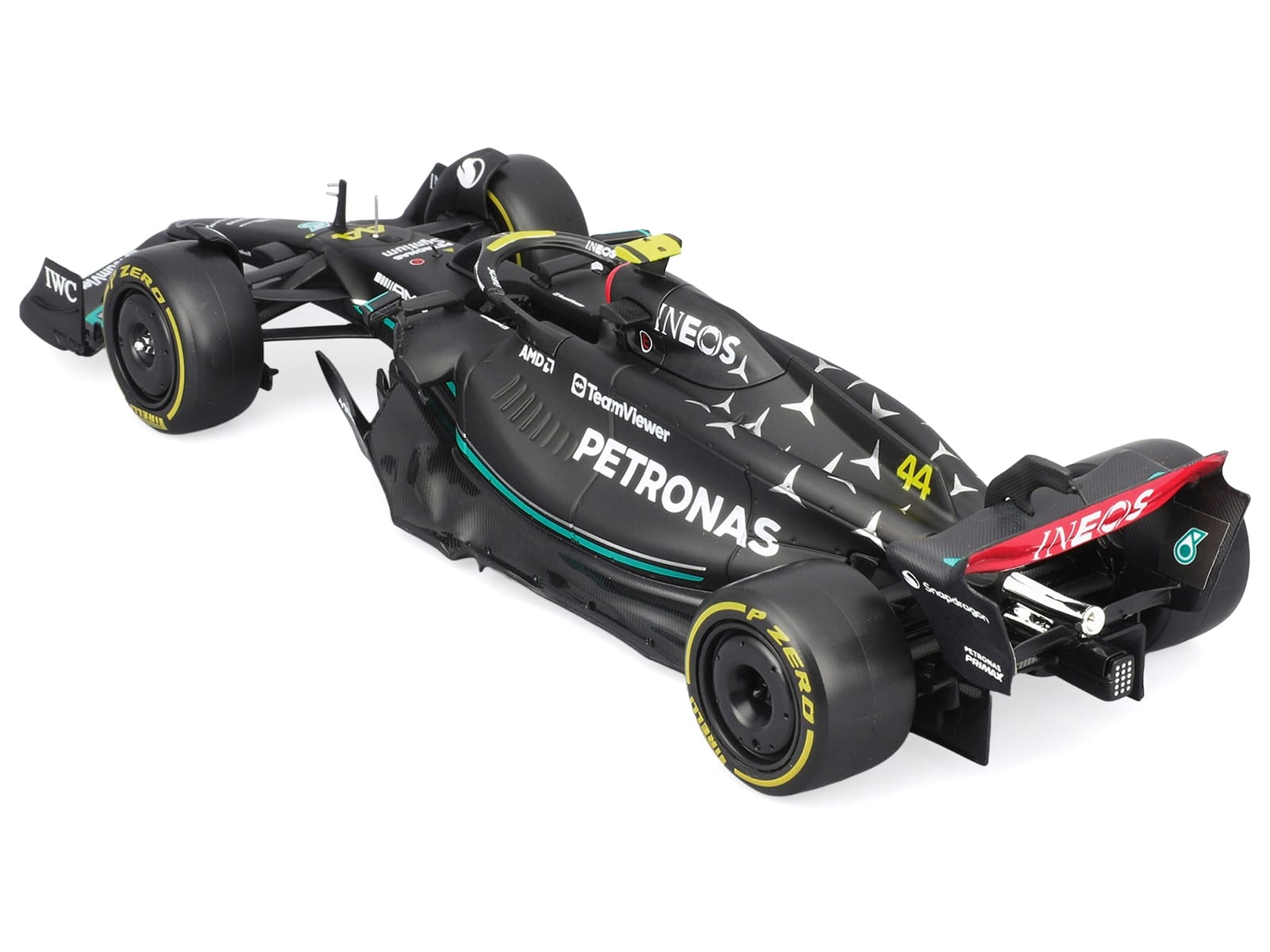Mercedes-AMG F1 W14 E Performance #44 Lewis Hamilton "Petronas" Formula One F1 "World Championship" (2023) with Driver Figure "Race" Series 1/24 Diecast Model Car by Bburago - Image 3