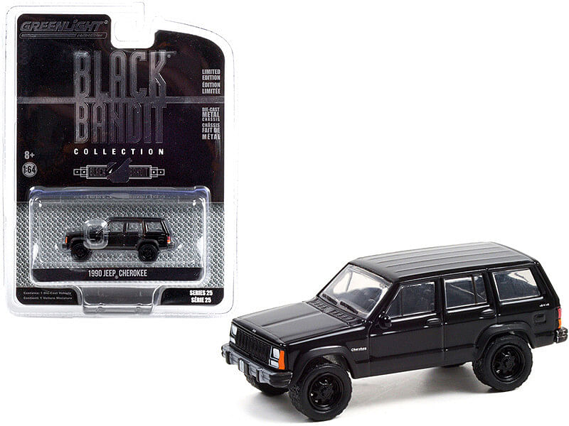 1990 Jeep Cherokee 4×4 “Black Bandit” Series 25 1/64 Diecast Model Car by Greenlight