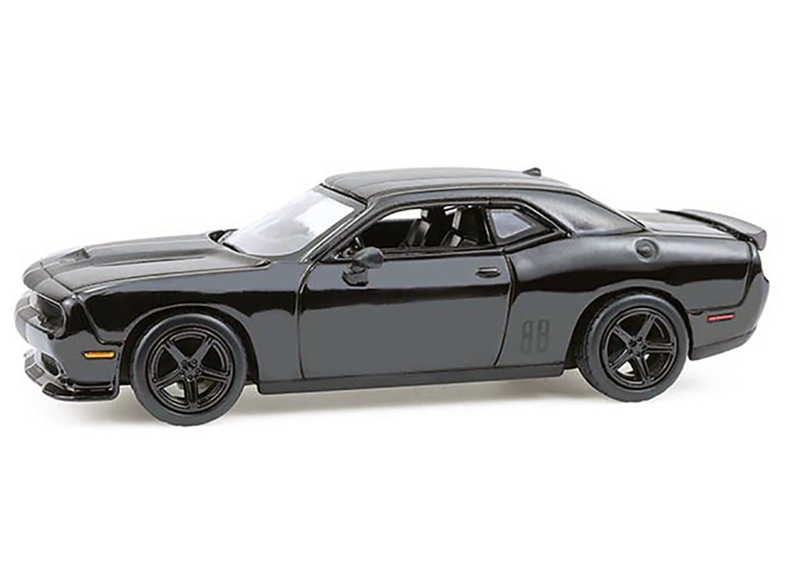 2016 Dodge Challenger R/T Hemi Black "Black Bandit" Series 30 1/64 Diecast Model Car by Greenlight - Image 2