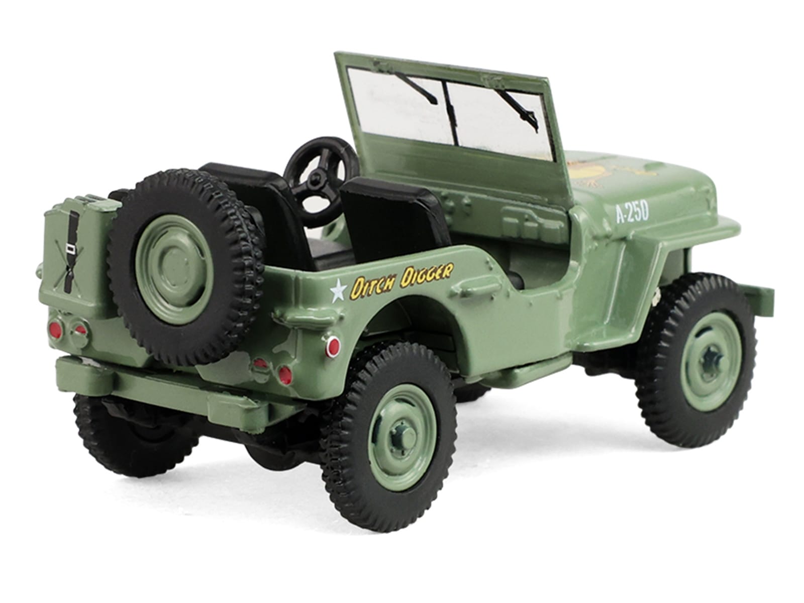 1942 Willy's MB Jeep Olive Green "America 250 Edition" "Anniversary Collection" Series 18 1/64 Diecast Model Car by Greenlight - Image 3