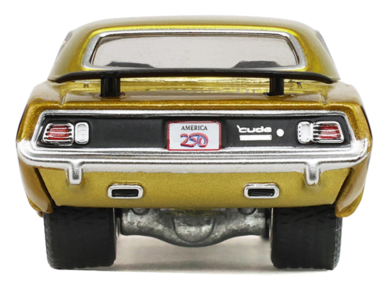 1971 Plymouth Hemi 'Cuda Gold Metallic with Black Accents "America 250 Edition" "Anniversary Collection" Series 18 1/64 Diecast Model Car by Greenlight - Image 4