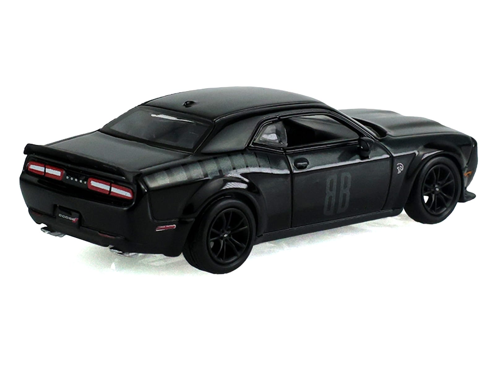 2017 Dodge Challenger SRT Hellcat Widebody Black "Black Bandit" Series 31 1/64 Diecast Model Car by Greenlight - Image 3