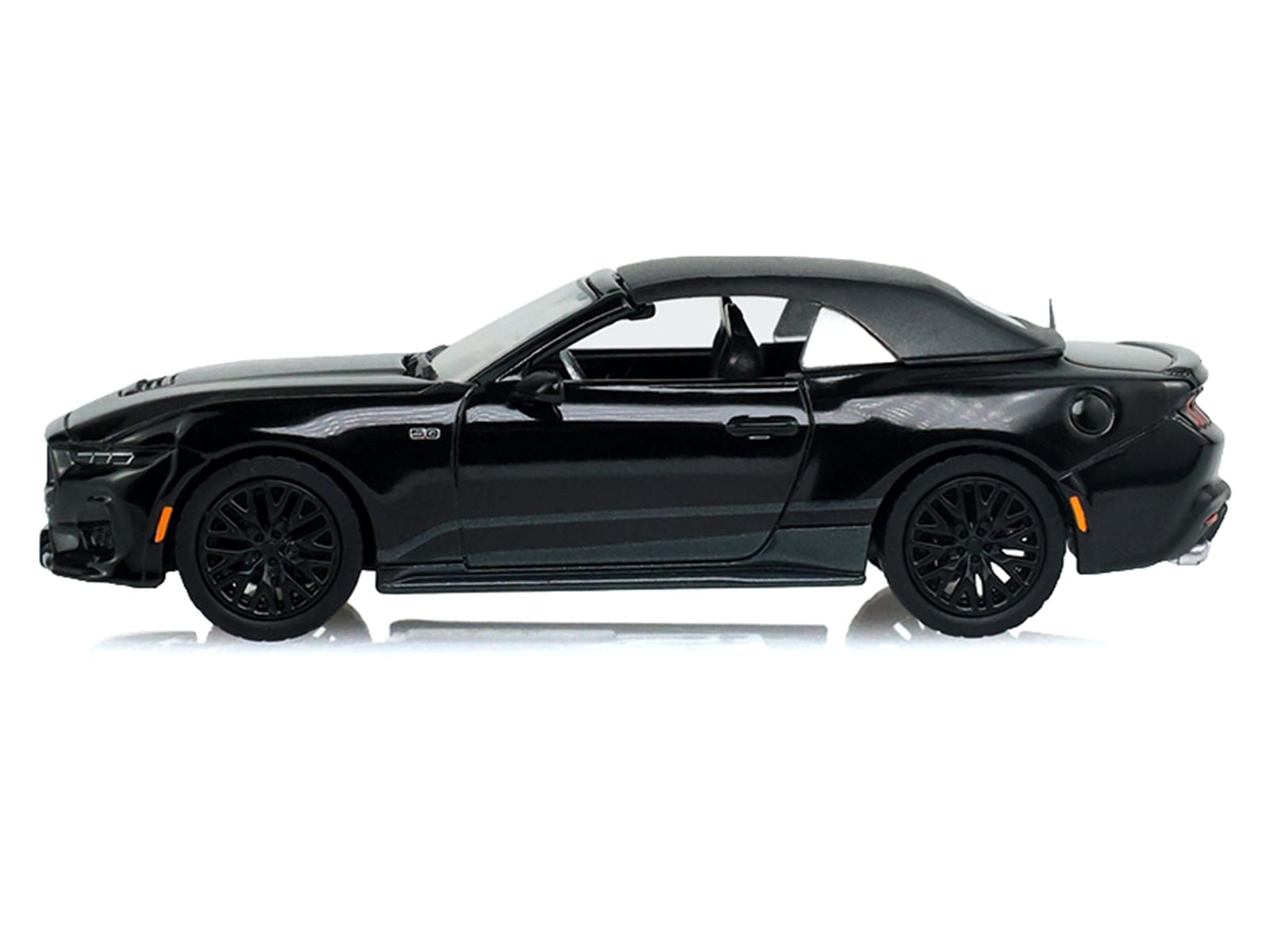 2024 Ford Mustang GT Convertible Black "Black Bandit" Series 31 1/64 Diecast Model Car by Greenlight - Image 2