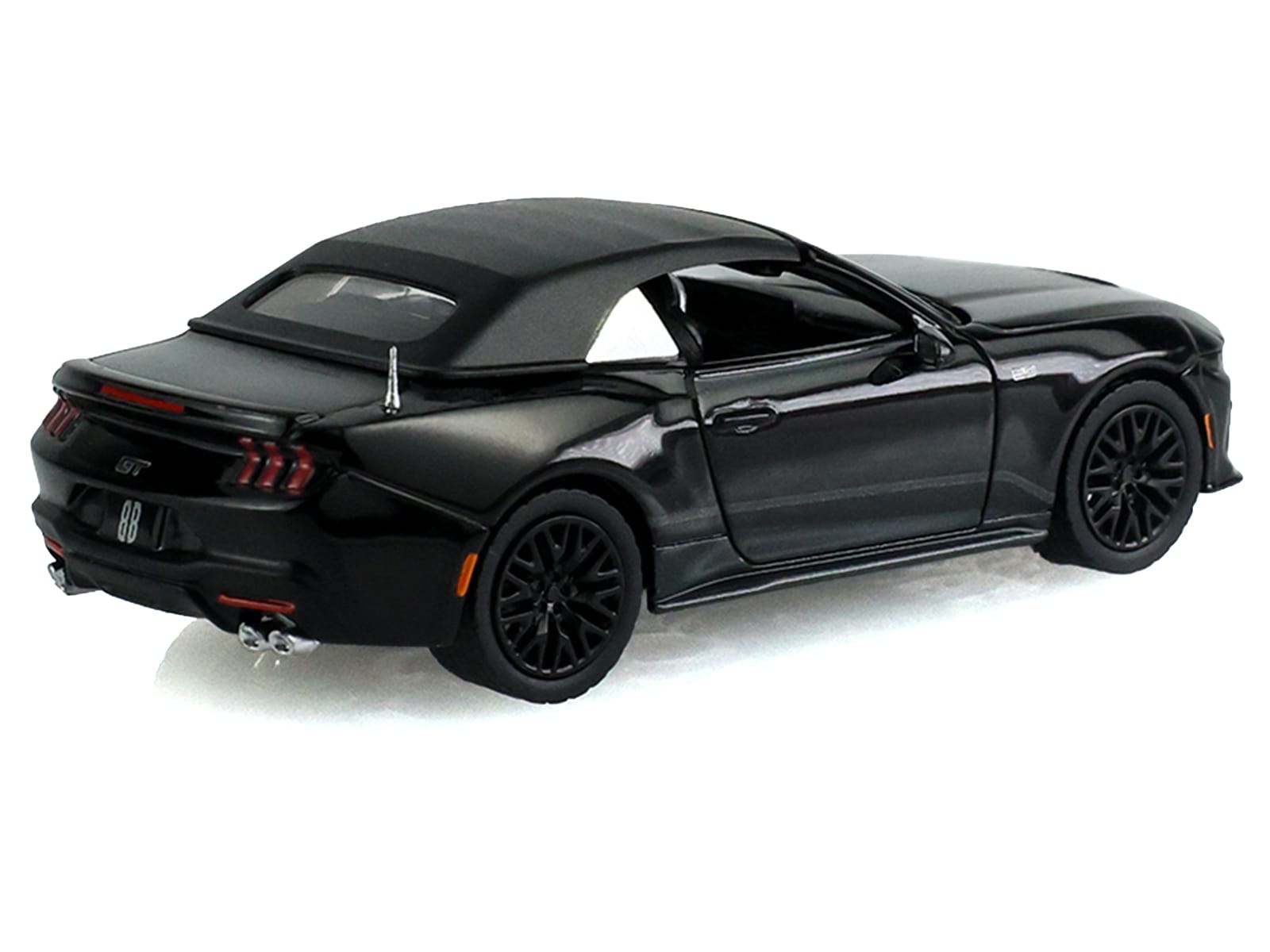 2024 Ford Mustang GT Convertible Black "Black Bandit" Series 31 1/64 Diecast Model Car by Greenlight - Image 3