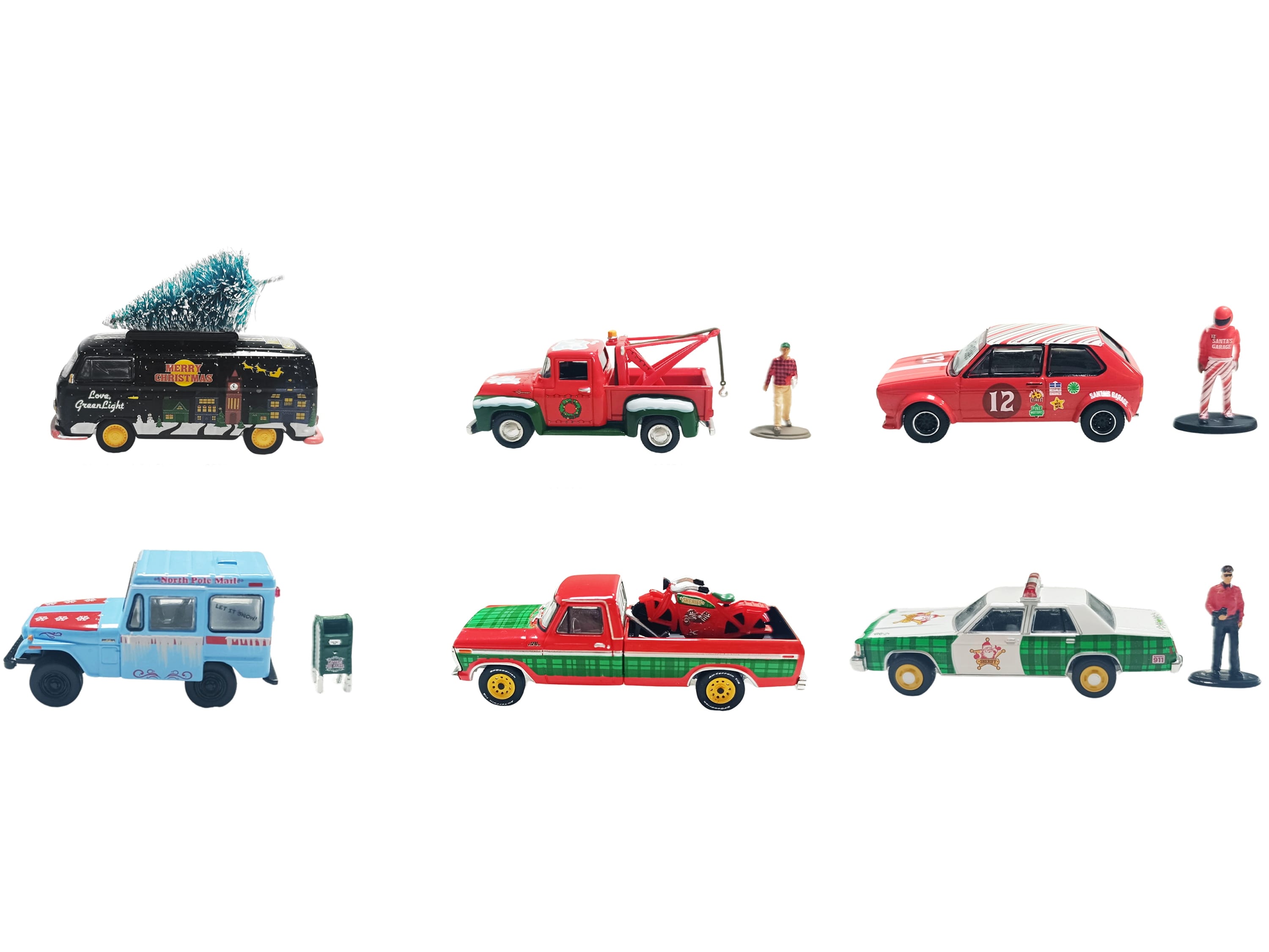 "Christmas 2025 Limited Edition" Set of 6 Cars 1/64 Diecast Model Cars by Greenlight - Image 2