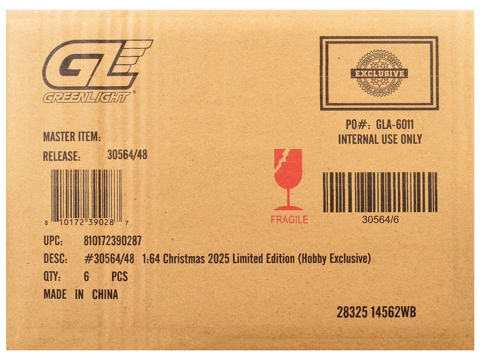 "Christmas 2025 Limited Edition" Set of 6 Cars 1/64 Diecast Model Cars by Greenlight - Image 3
