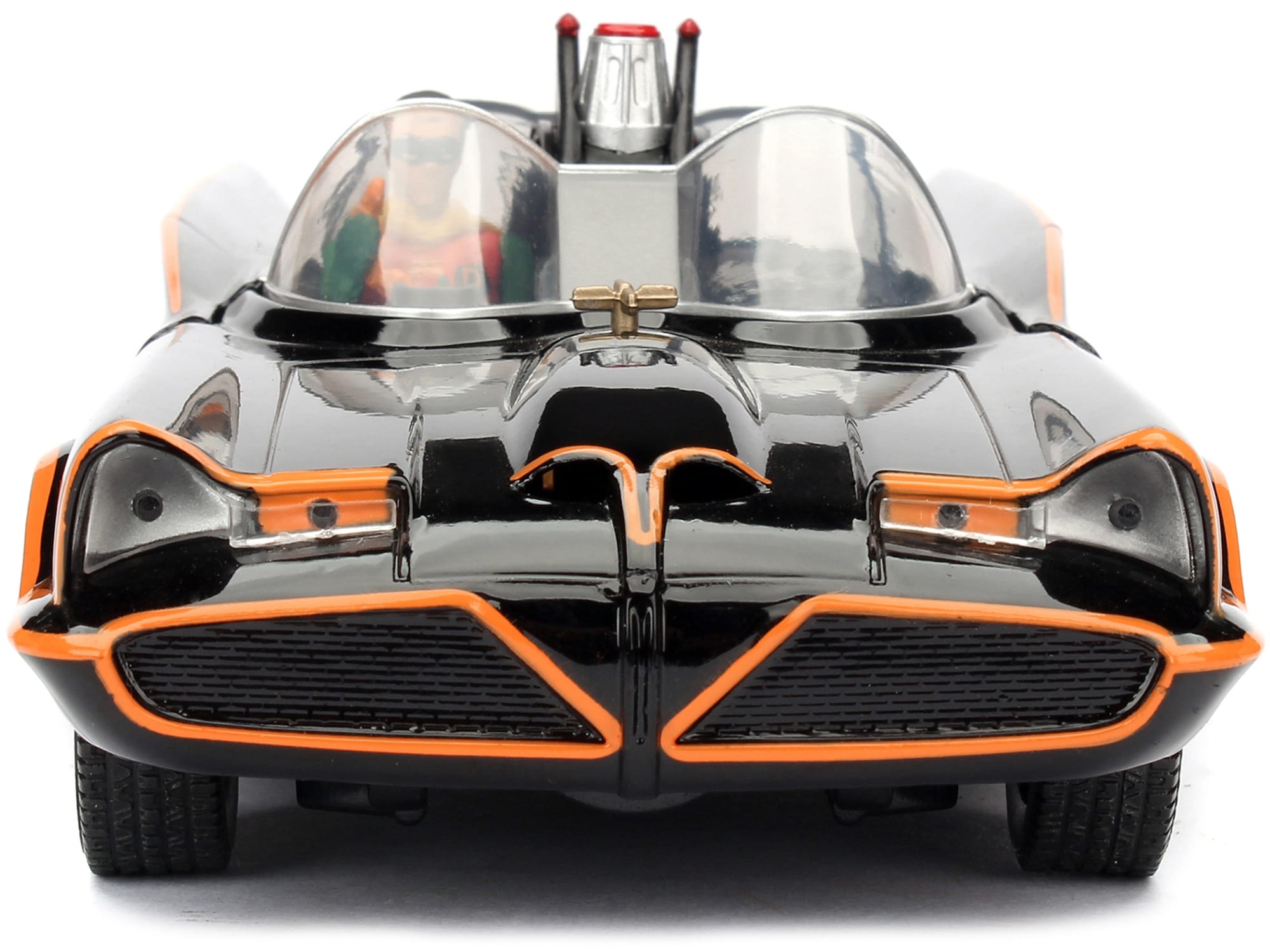 Model Kit Classic Batmobile Black with Batman Diecast Figure "Batman" (1966-1968) TV Series "Build N' Collect" 1/24 Diecast Model Car by Jada - Image 5
