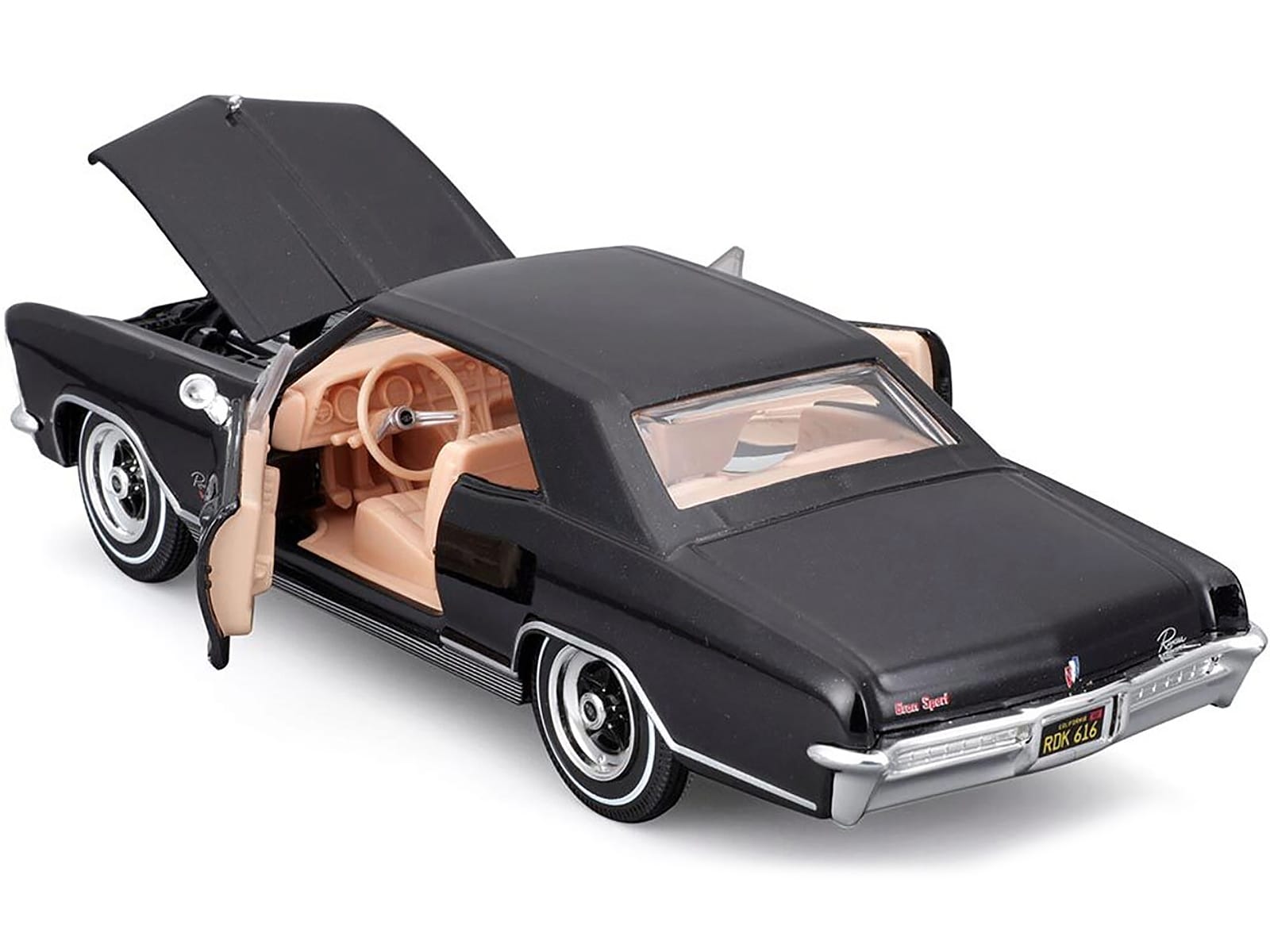1965 Buick Riviera Gran Sport Black Metallic "Special Edition" Series 1/26 Diecast Model Car by Maisto - Image 2