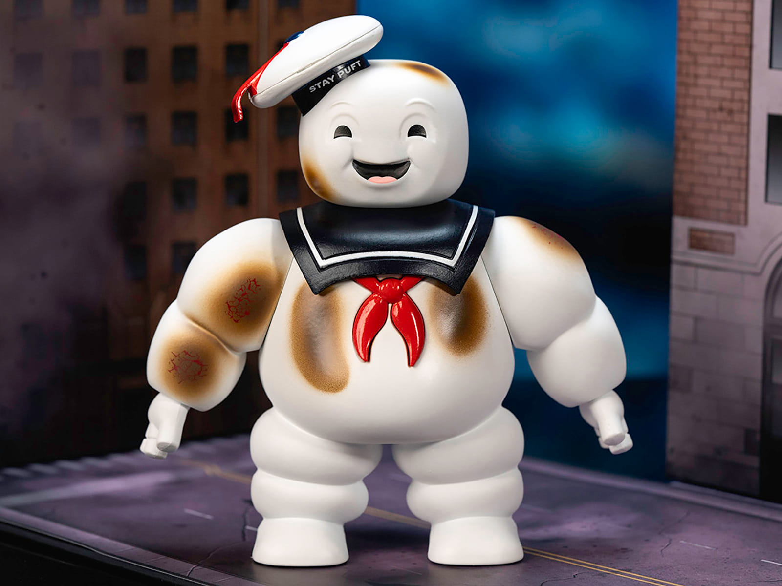 "Ghostbusters" 6" Stay Puft Marshmallow Man Figure with Nano Ecto-1 Car Diorama Set "Ghostbusters" (1984) Movie "Next Level" Series Model by Jada - Image 2