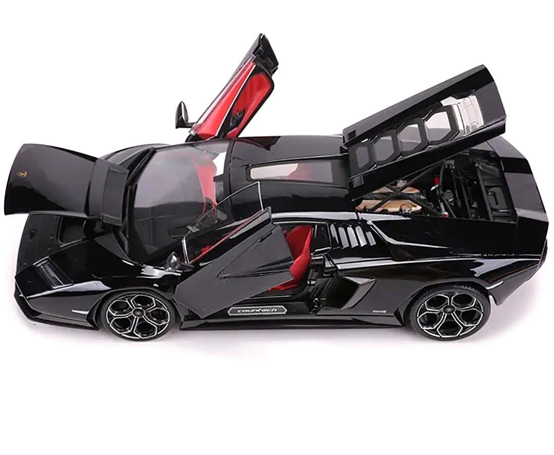 Lamborghini Countach LPI 800-4 Black with Red Interior “Special Edition” 1/18 Diecast Model Car by Maisto