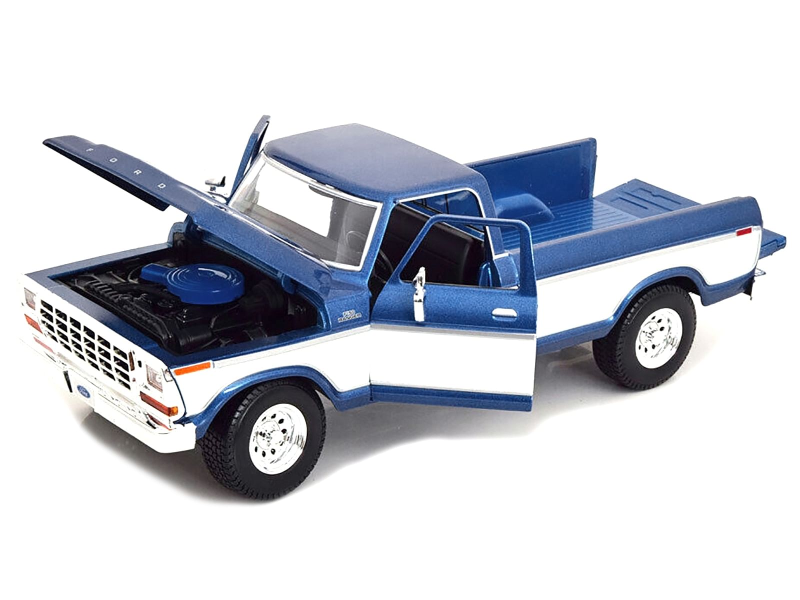 1979 Ford F-150 Ranger Pickup Truck Blue Metallic and Cream “Special Edition” 1/18 Diecast Model Car by Maisto