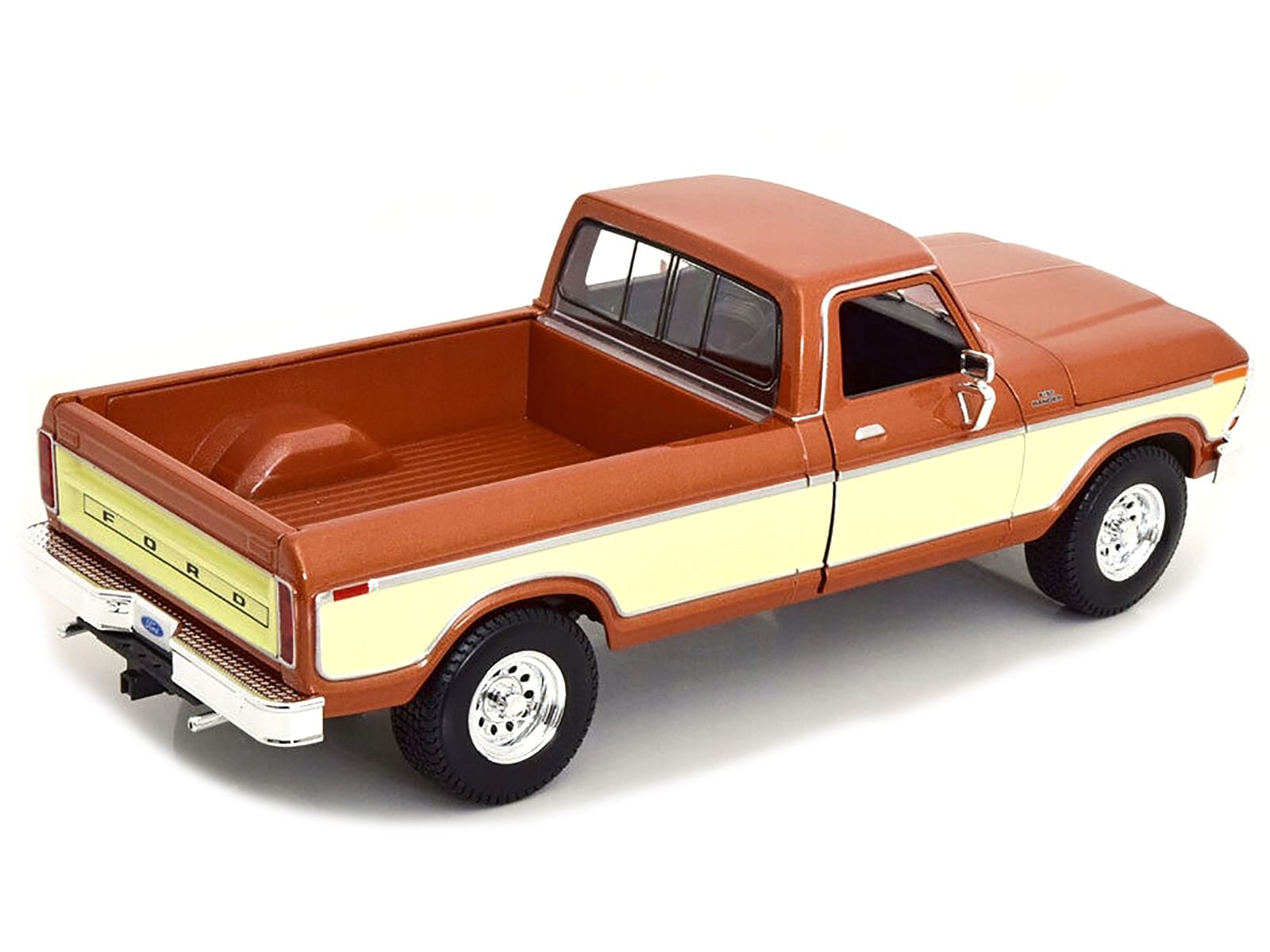 1979 Ford F-150 Ranger Pickup Truck Brown Metallic and Cream “Special Edition” 1/18 Diecast Model Car by Maisto