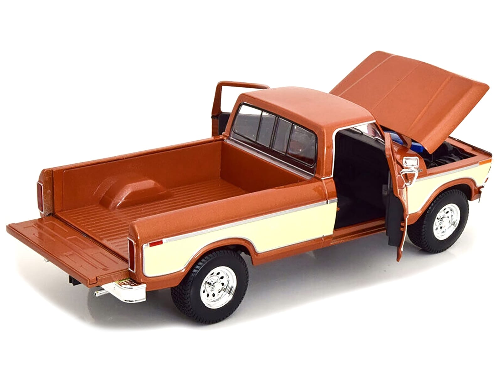 1979 Ford F-150 Ranger Pickup Truck Brown Metallic and Cream "Special Edition" 1/18 Diecast Model Car by Maisto - Image 3