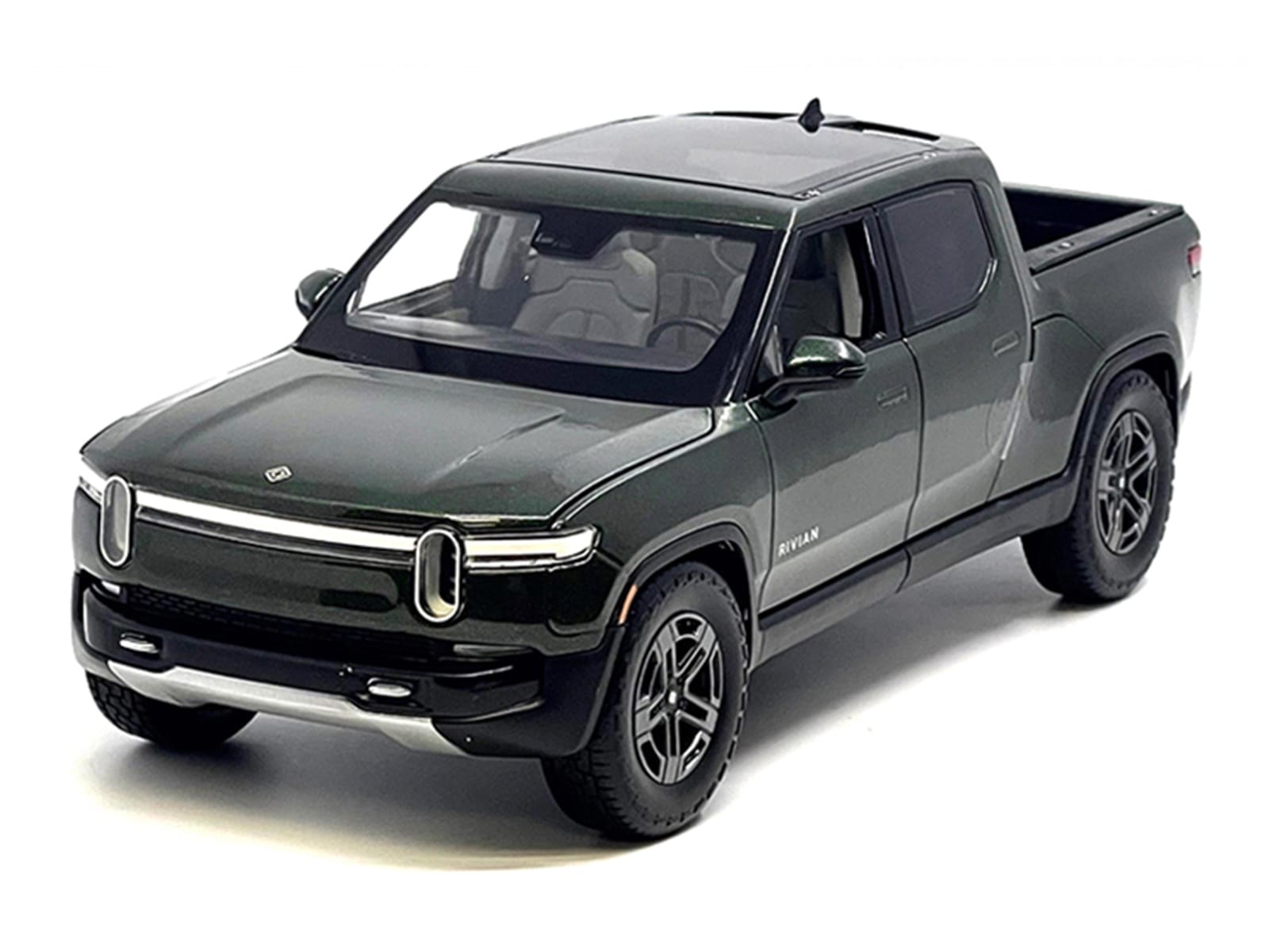 Rivian R1T Pickup Truck Dark Green Metallic with Sunroof "Special Edition" Series 1/18 Diecast Model Car by Maisto - Image 2