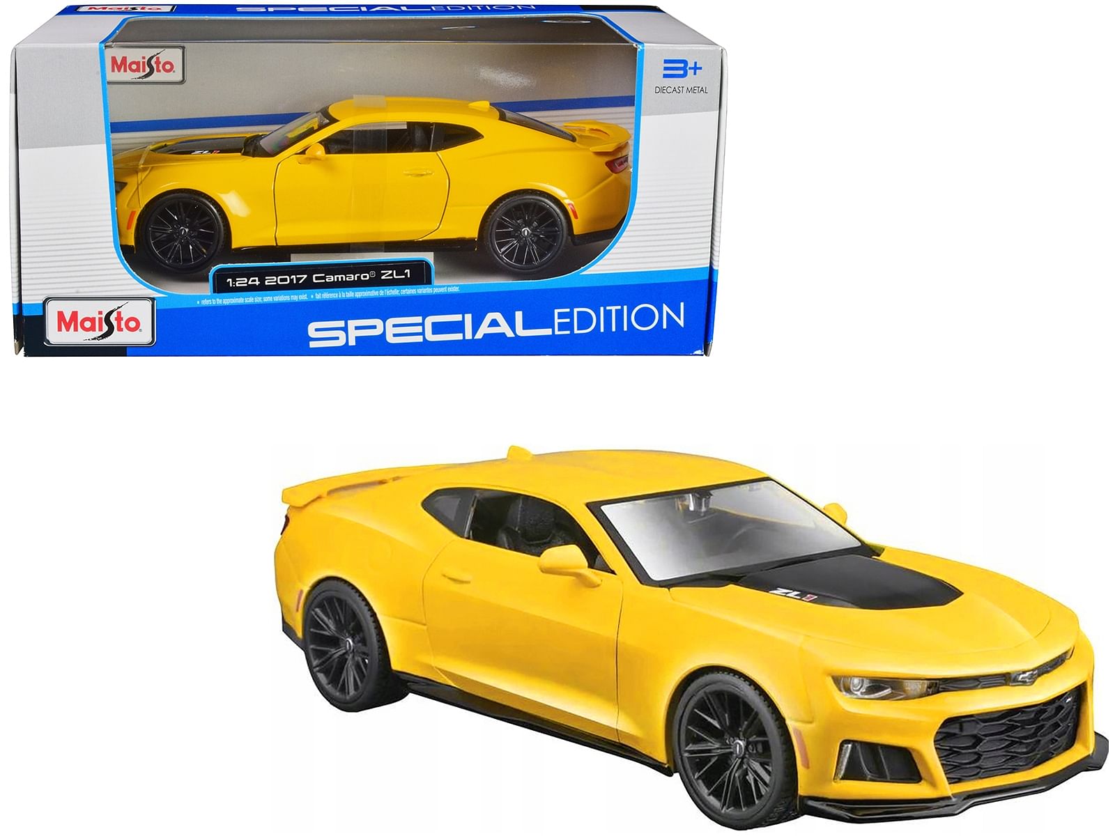 2017 Chevrolet Camaro ZL1 Yellow Metallic “Special Edition” 1/24 Diecast Model Car by Maisto