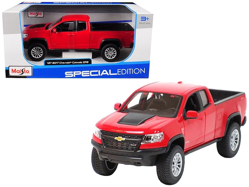 2017 Chevrolet Colorado ZR2 Pickup Truck Red 1/27 Diecast Model Car by Maisto