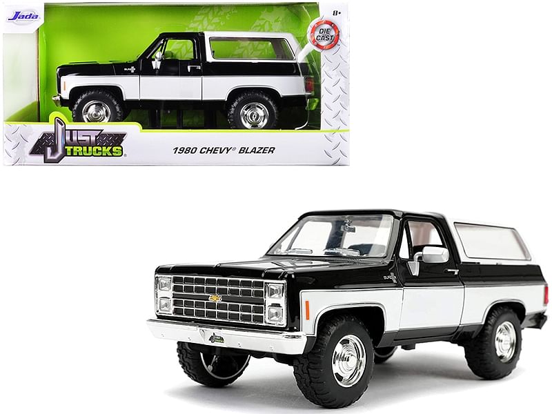 1980 Chevrolet Blazer K5 Black and White “Just Trucks” 1/24 Diecast Model Car by Jada