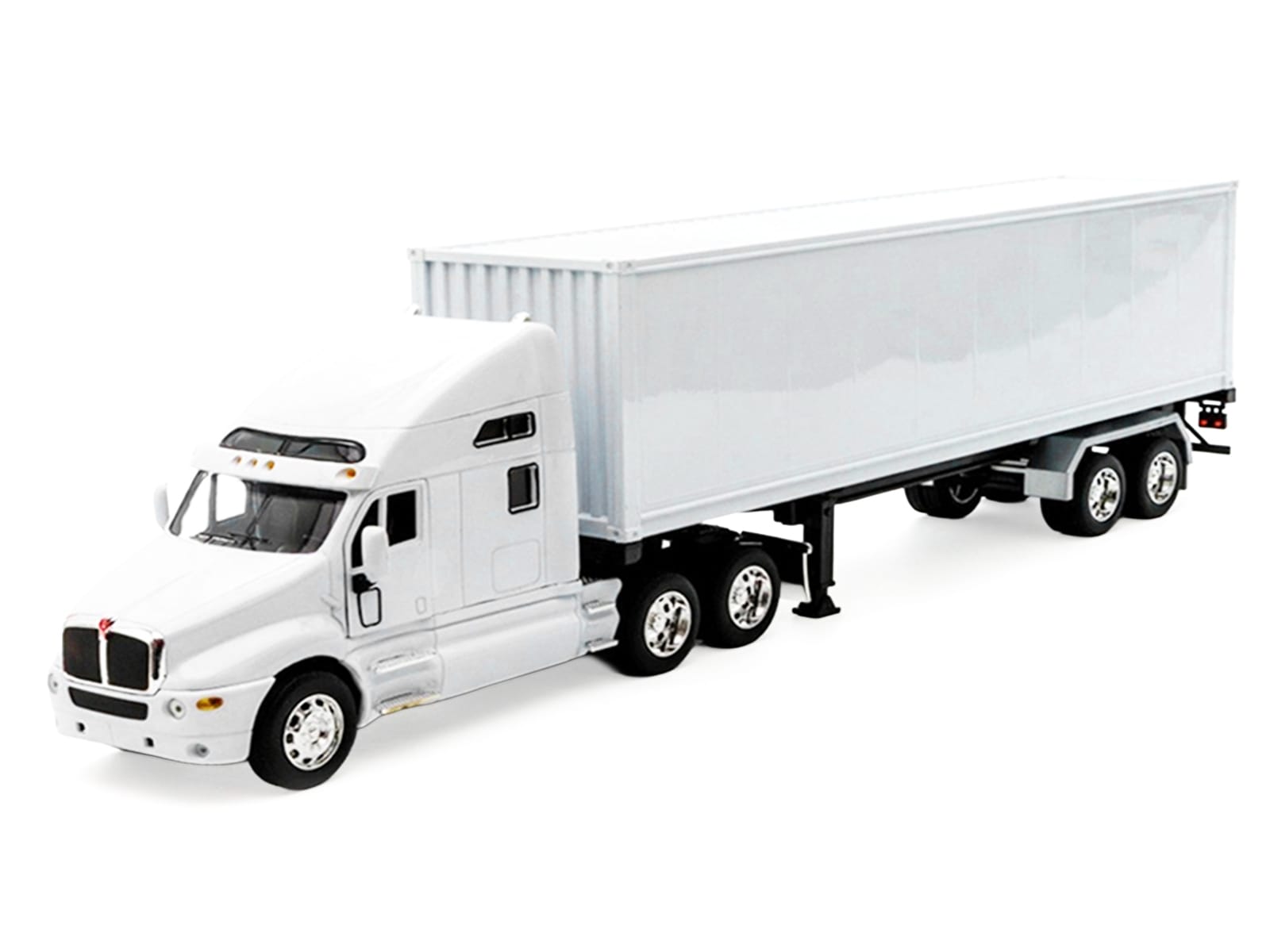 Kenworth T2000 Truck White with White Container "Transporter" Series 1/32 Diecast Model by Welly - Image 2