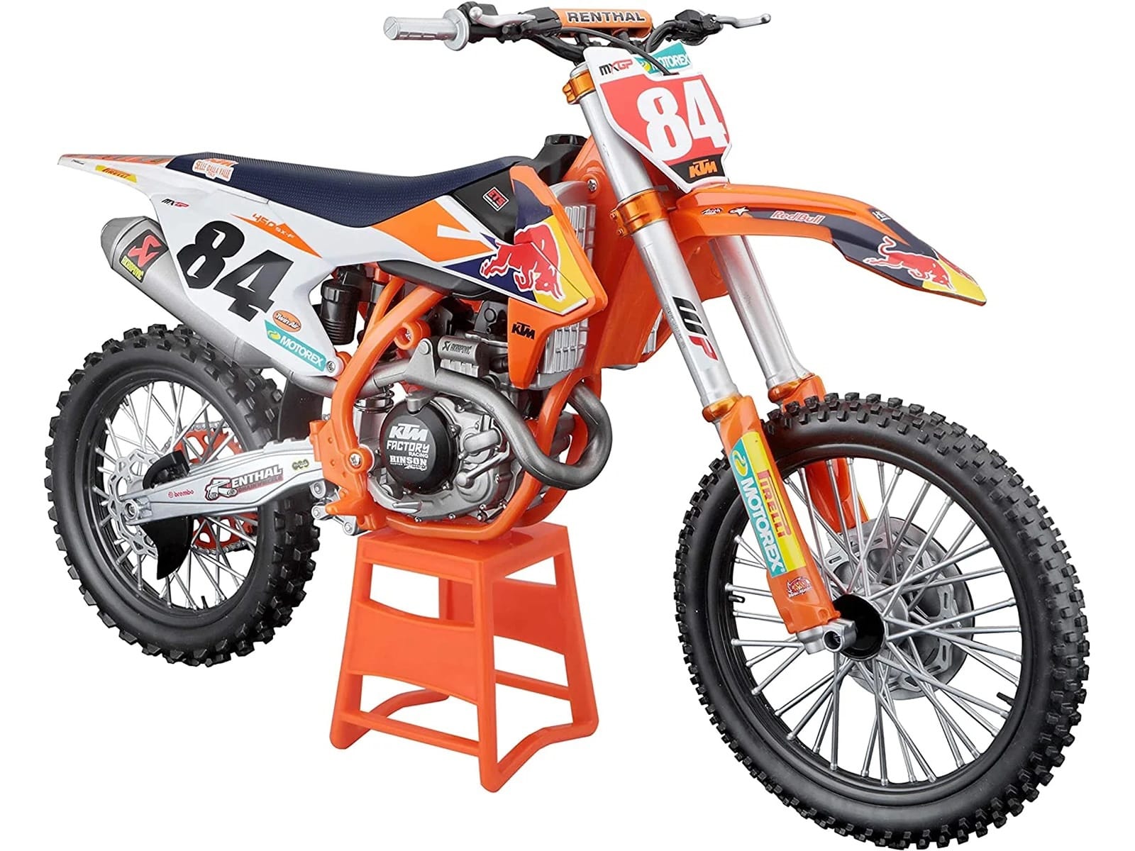 KTM 450 SX-F #84 Jeffrey Herlings "Red Bull KTM Factory Racing" (2018) 1/6 Diecast Motorcycle Model by Maisto - Image 2