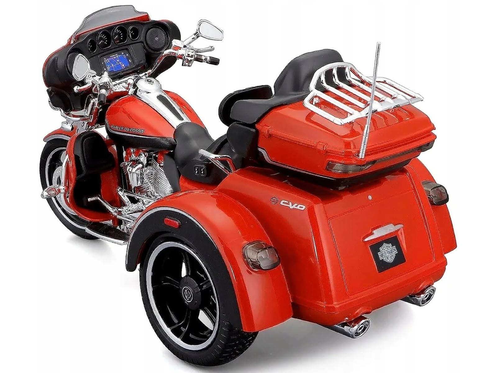 2021 Harley Davidson CVO Tri Glide Motorcycle Orange "H-D Custom" 1/12 Diecast Model by Maisto - Image 2