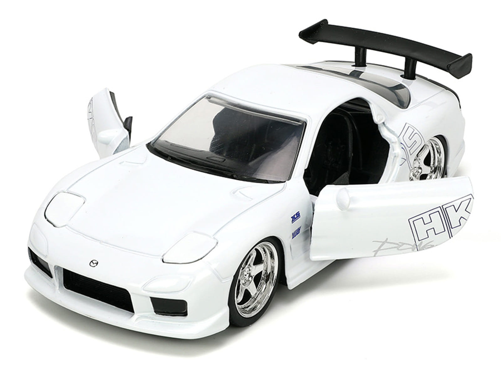1993 Mazda RX-7 "HKS" White "The Fast and the Furious" (2001) Movie "25 Years of Fast & Furious" Series 1/32 Diecast Model Car by Jada - Image 2