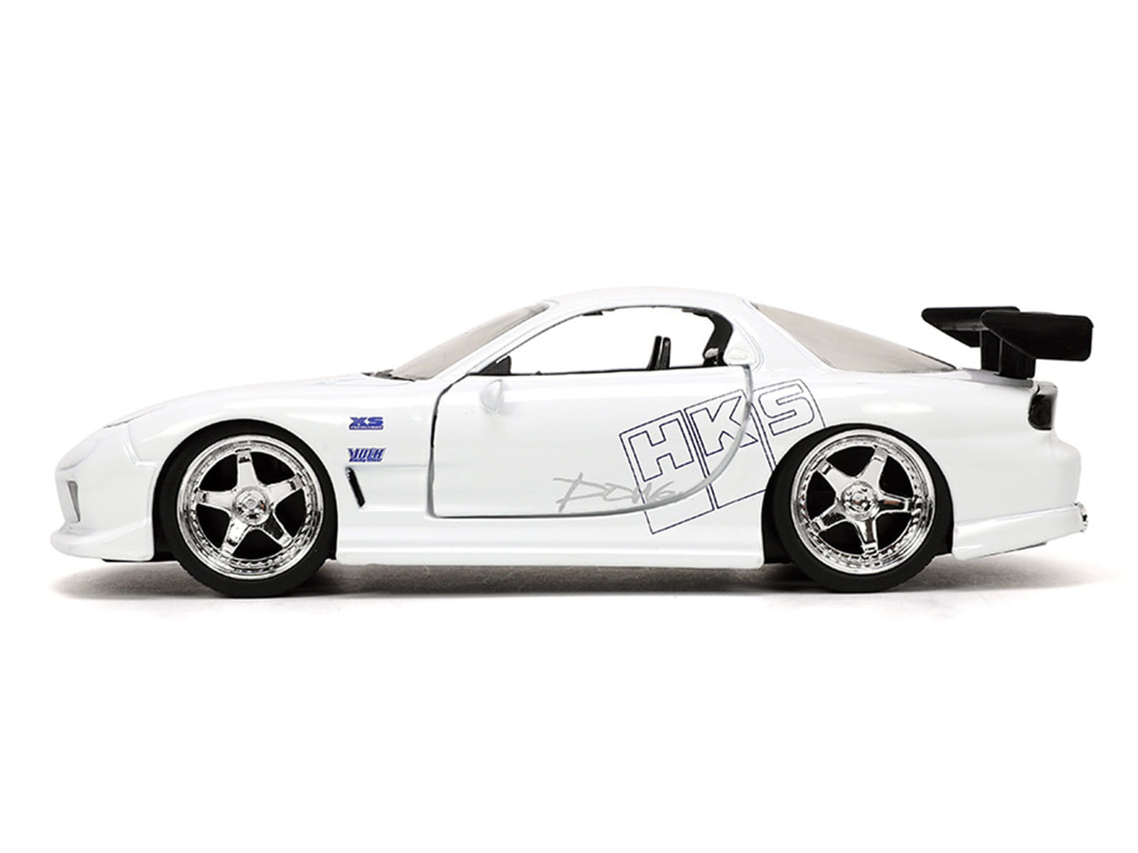 1993 Mazda RX-7 "HKS" White "The Fast and the Furious" (2001) Movie "25 Years of Fast & Furious" Series 1/32 Diecast Model Car by Jada - Image 3