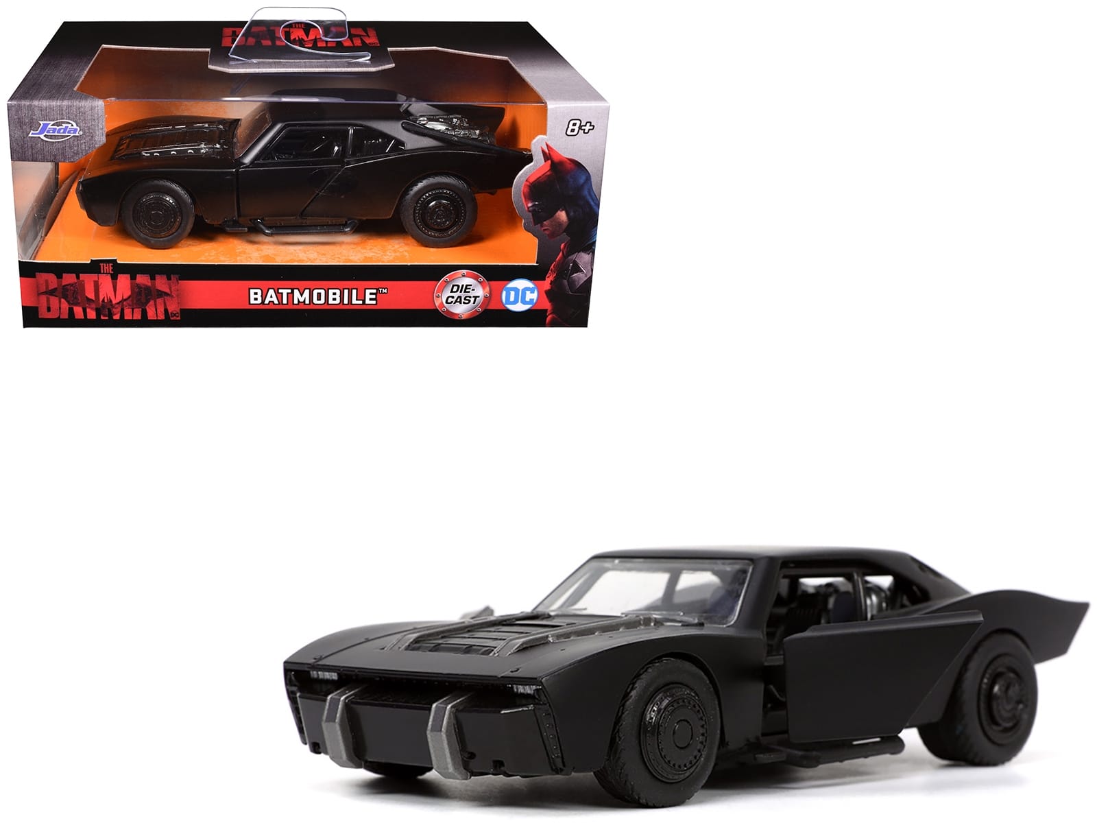Batmobile Black "The Batman" (2022) Movie "Hollywood Rides" Series 1/32 Diecast Model Car by Jada