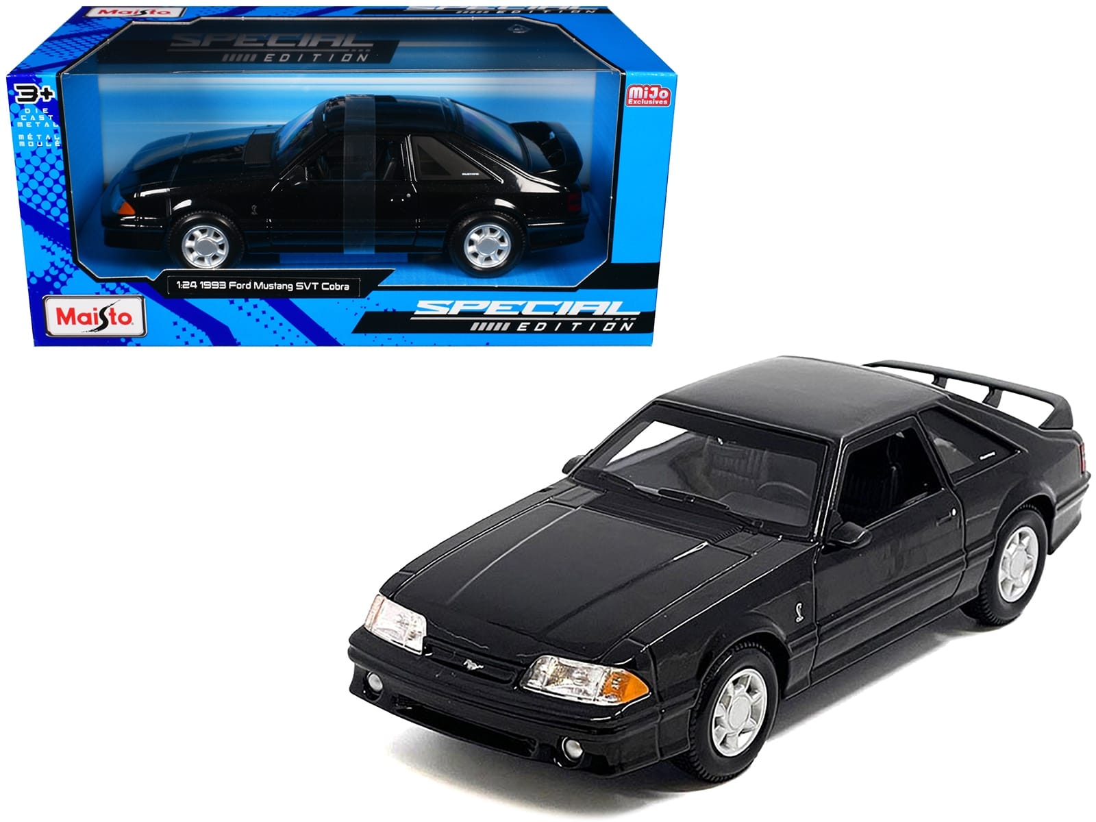1993 Ford Mustang SVT Cobra Black "Special Edition" Series 1/24 Diecast Model Car by Maisto - Image 2