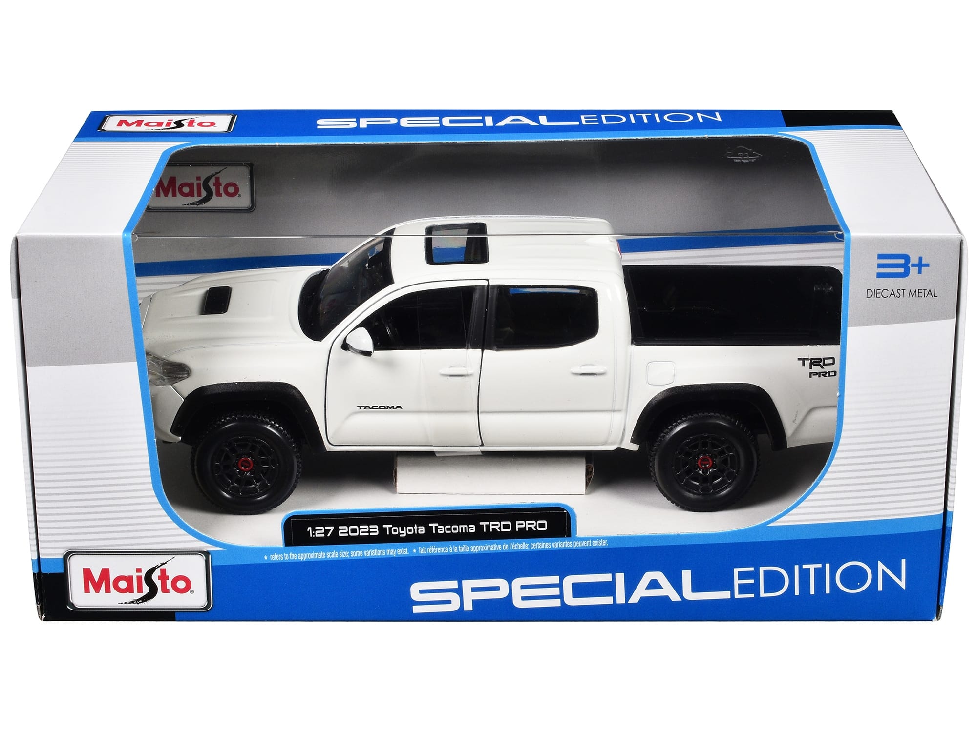 2023 Toyota Tacoma TRD PRO Pickup Truck White with Sunroof "Special Edition" Series 1/27 Diecast Model Car by Maisto - Image 3