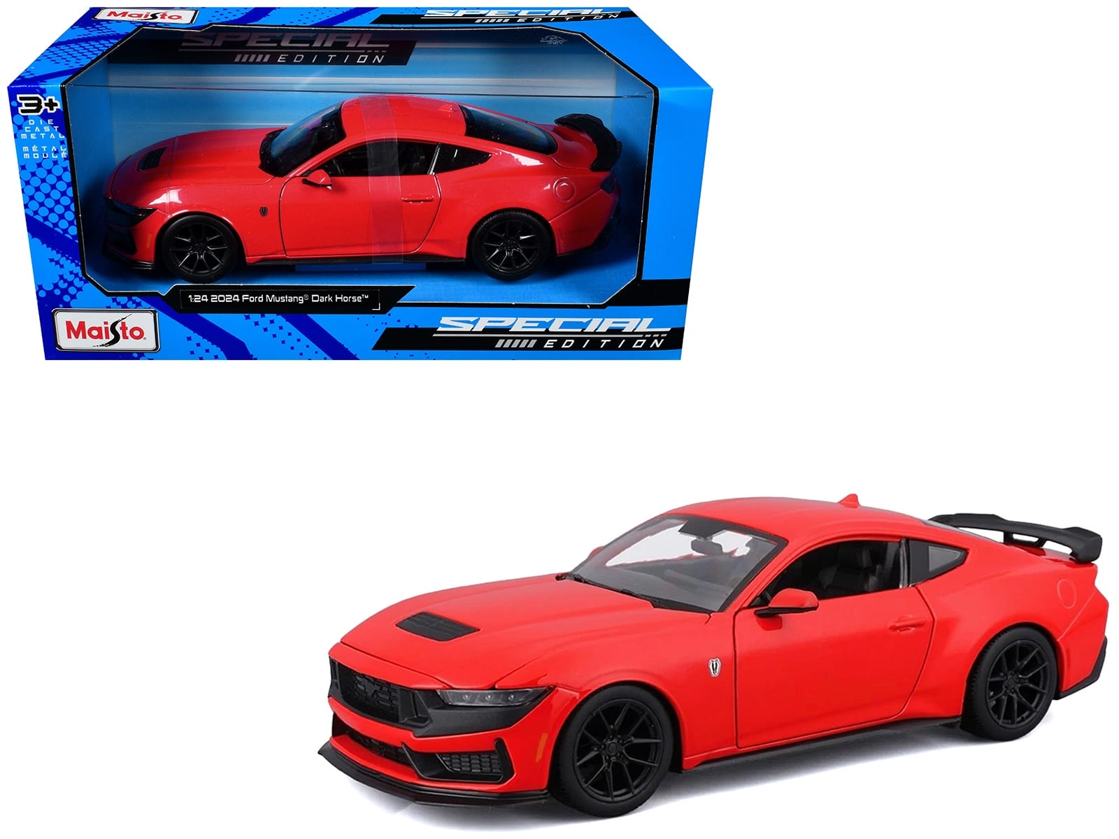 2024 Ford Mustang Dark Horse Red "Special Edition" Series 1/24 Diecast Model Car by Maisto
