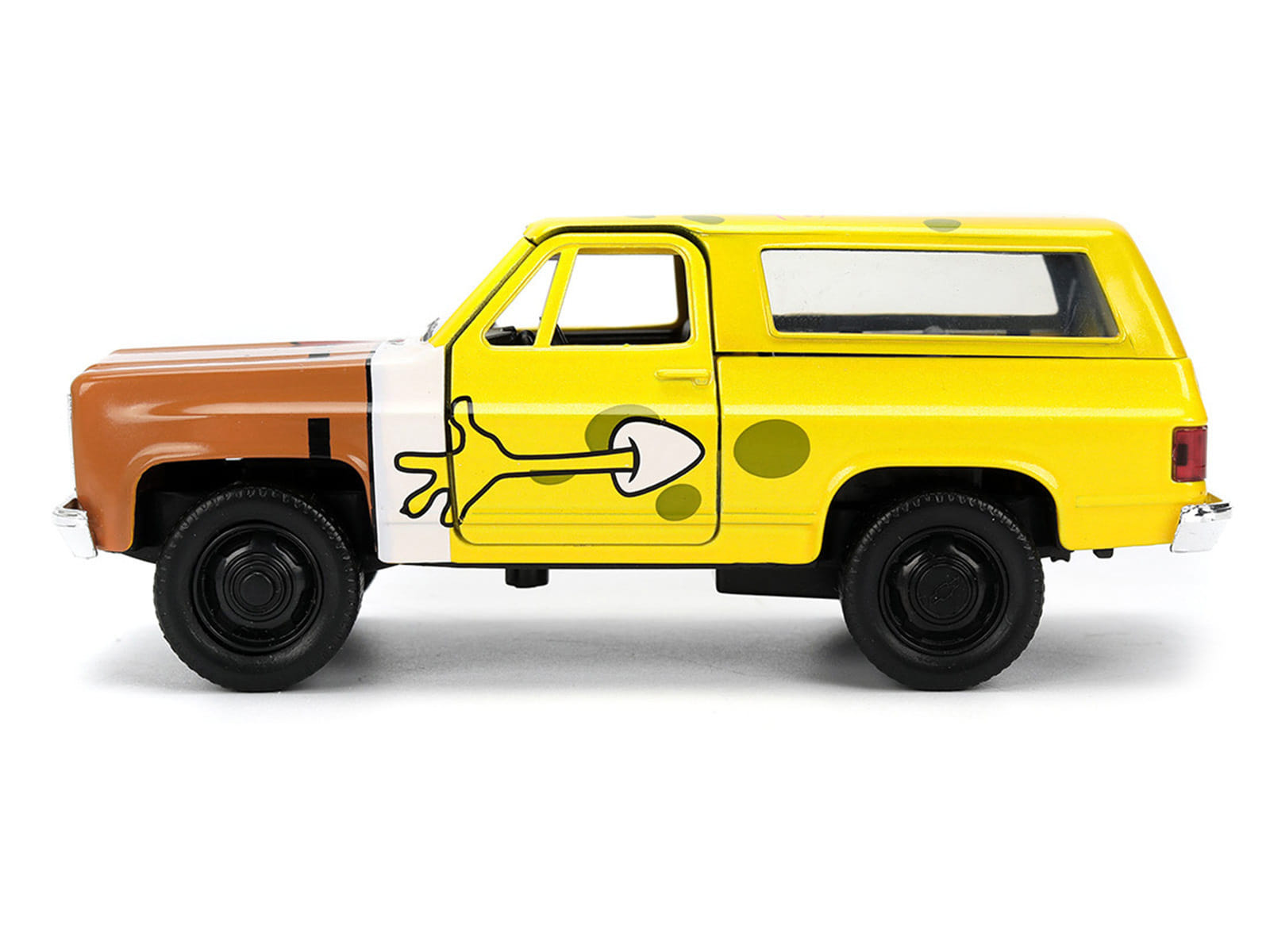 1980 Chevrolet K5 Blazer "SpongeBob Star" Livery Yellow "SpongeBob SquarePants" (1999-Current) TV Series "Hollywood Rides" Series 1/32 Diecast Model Car by Jada - Image 3
